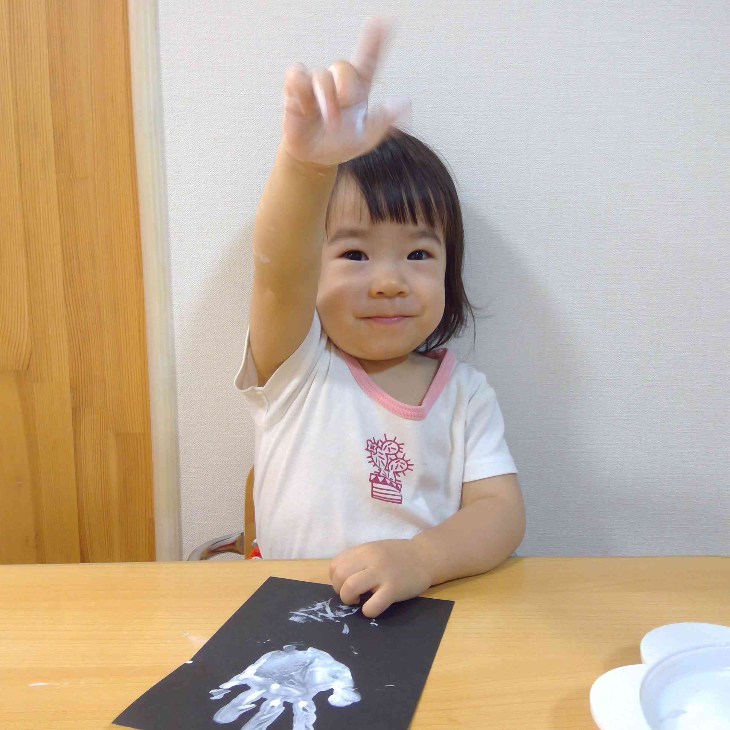 いちばんよ～♪　　手形上手にとれたね❕