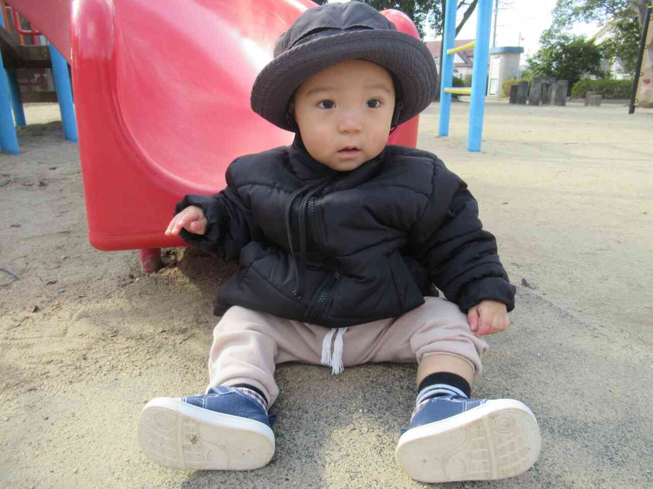 楽し過ぎて、勢い余って、地面に・・・あれ〜！？