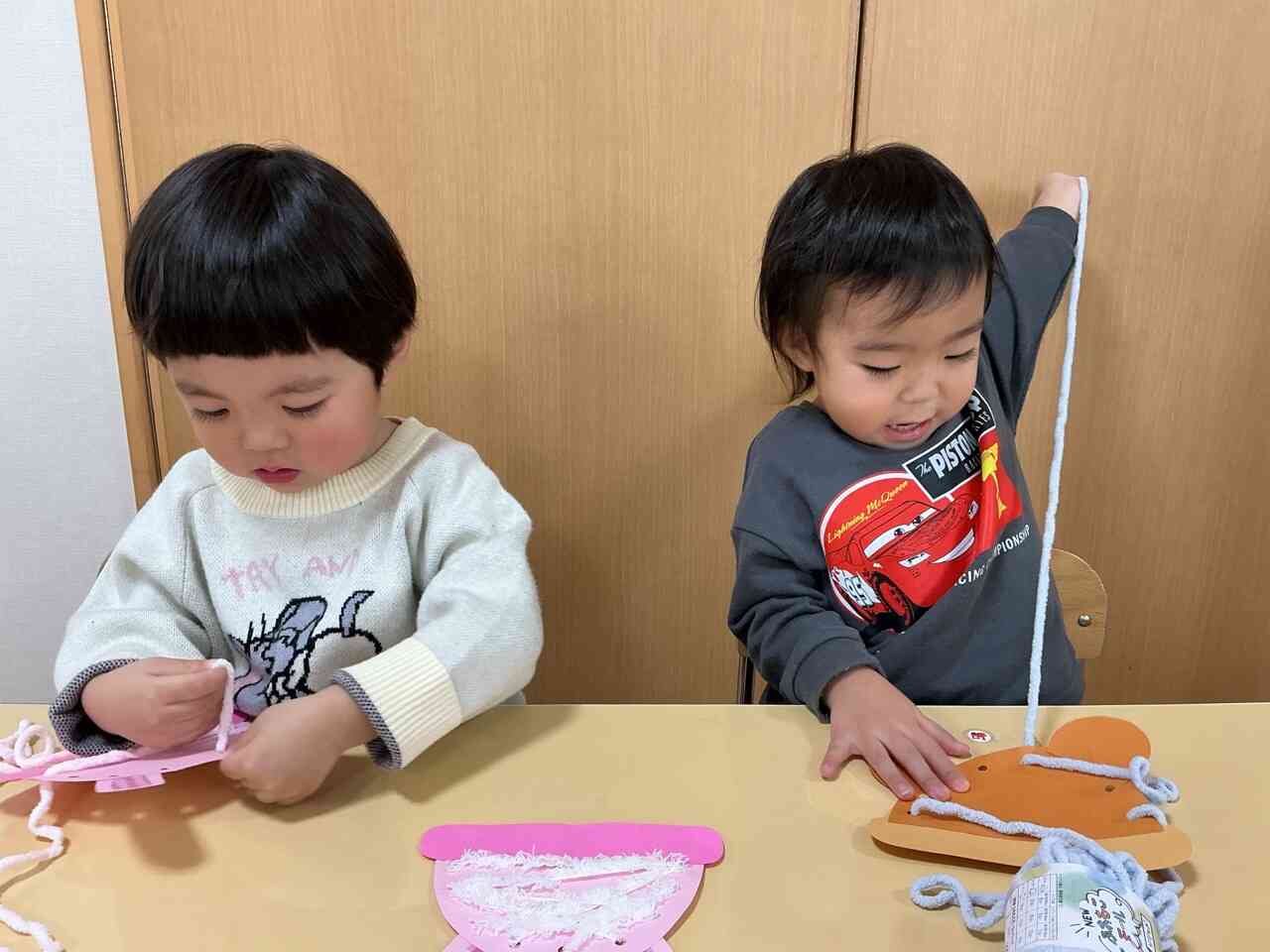 うさぎ組 1月 製作の様子