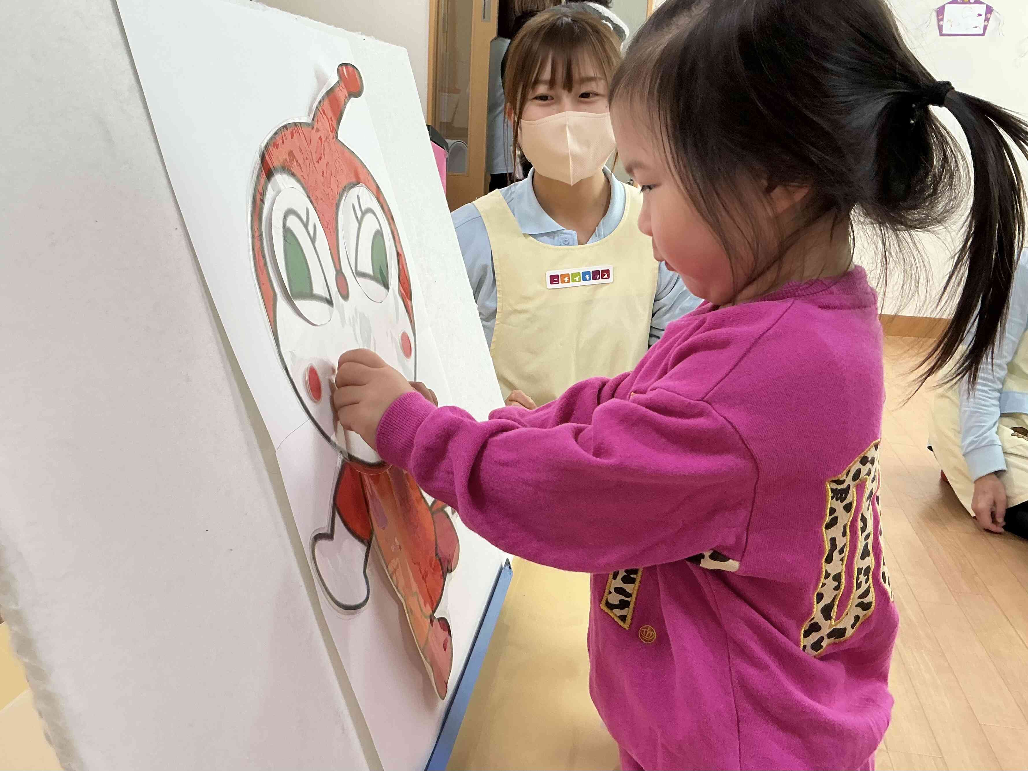 ドキンちゃんのお顔ができあがってます☆