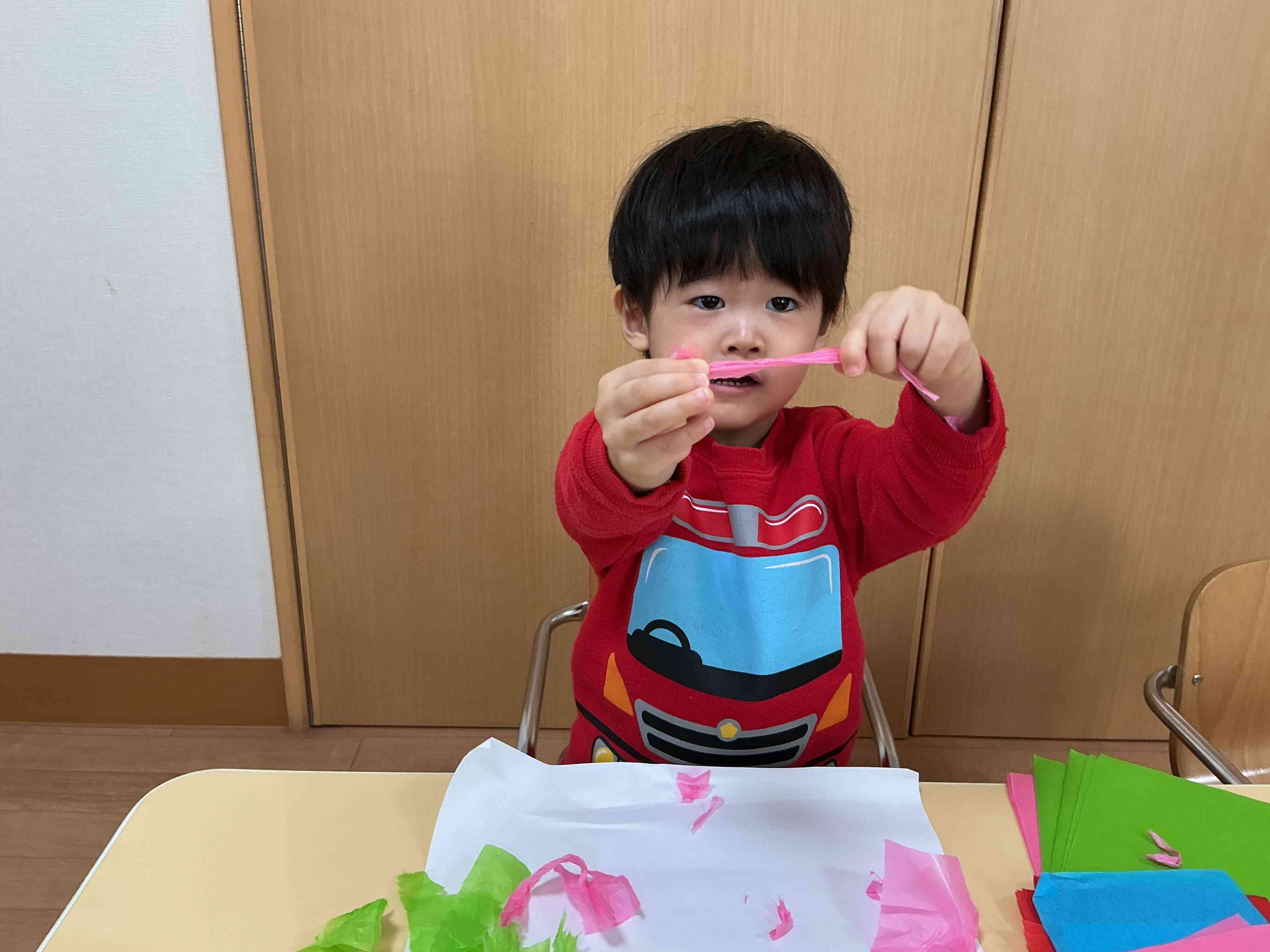 上手にちぎったよ!