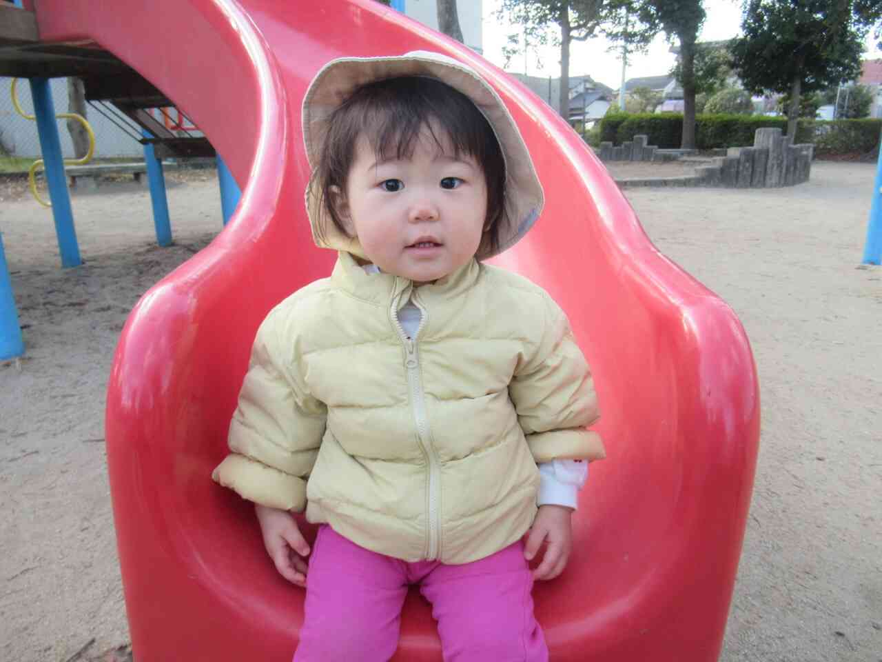 すべり台、楽しいね〜　また、したいなぁ♪