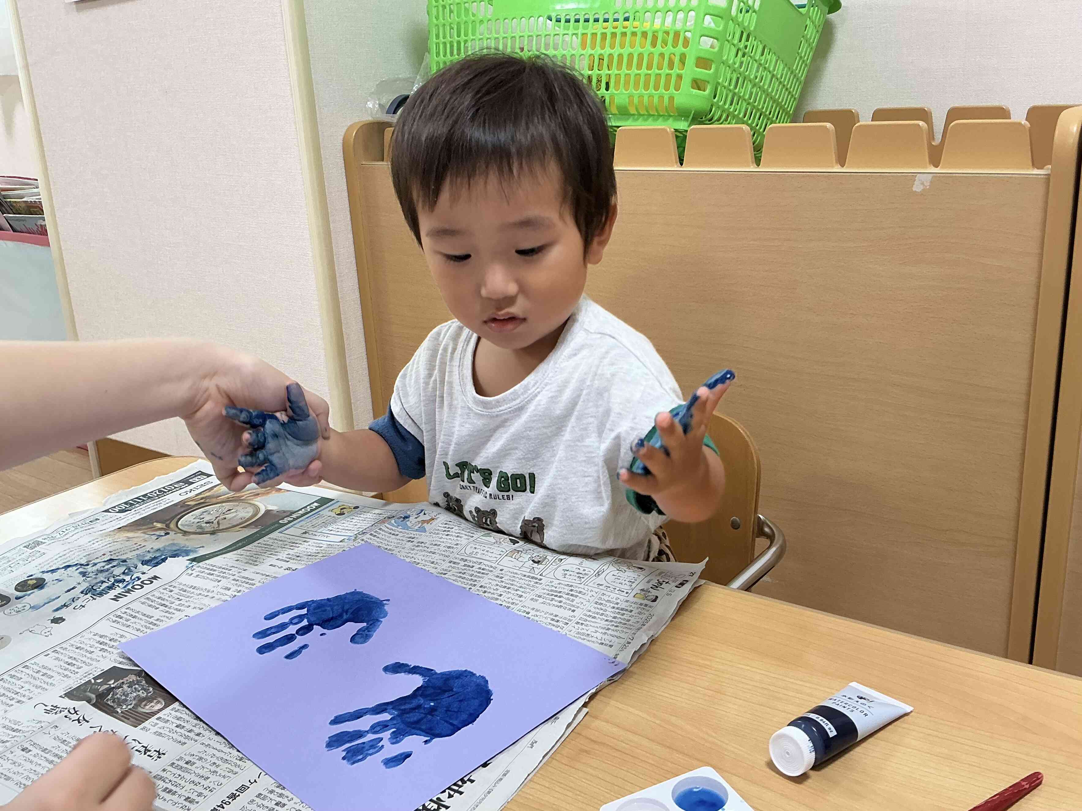上手に手形取れました☆