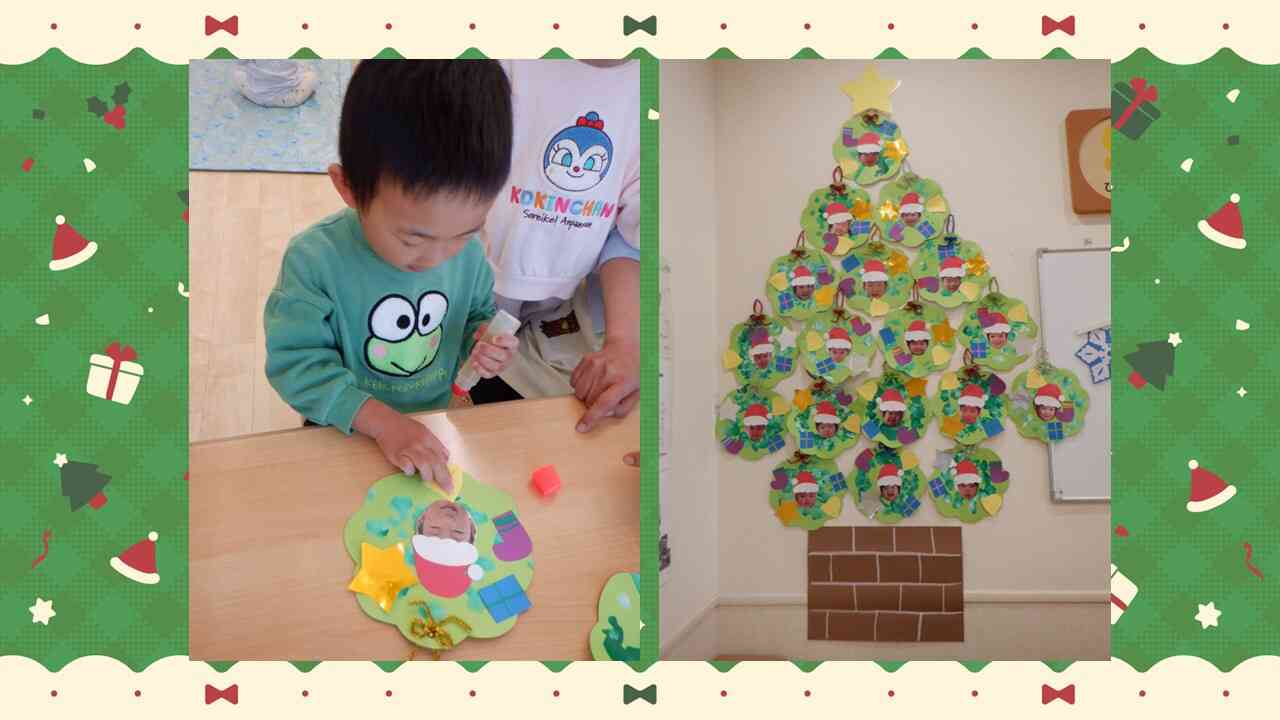 リースのツリーが出来ました！