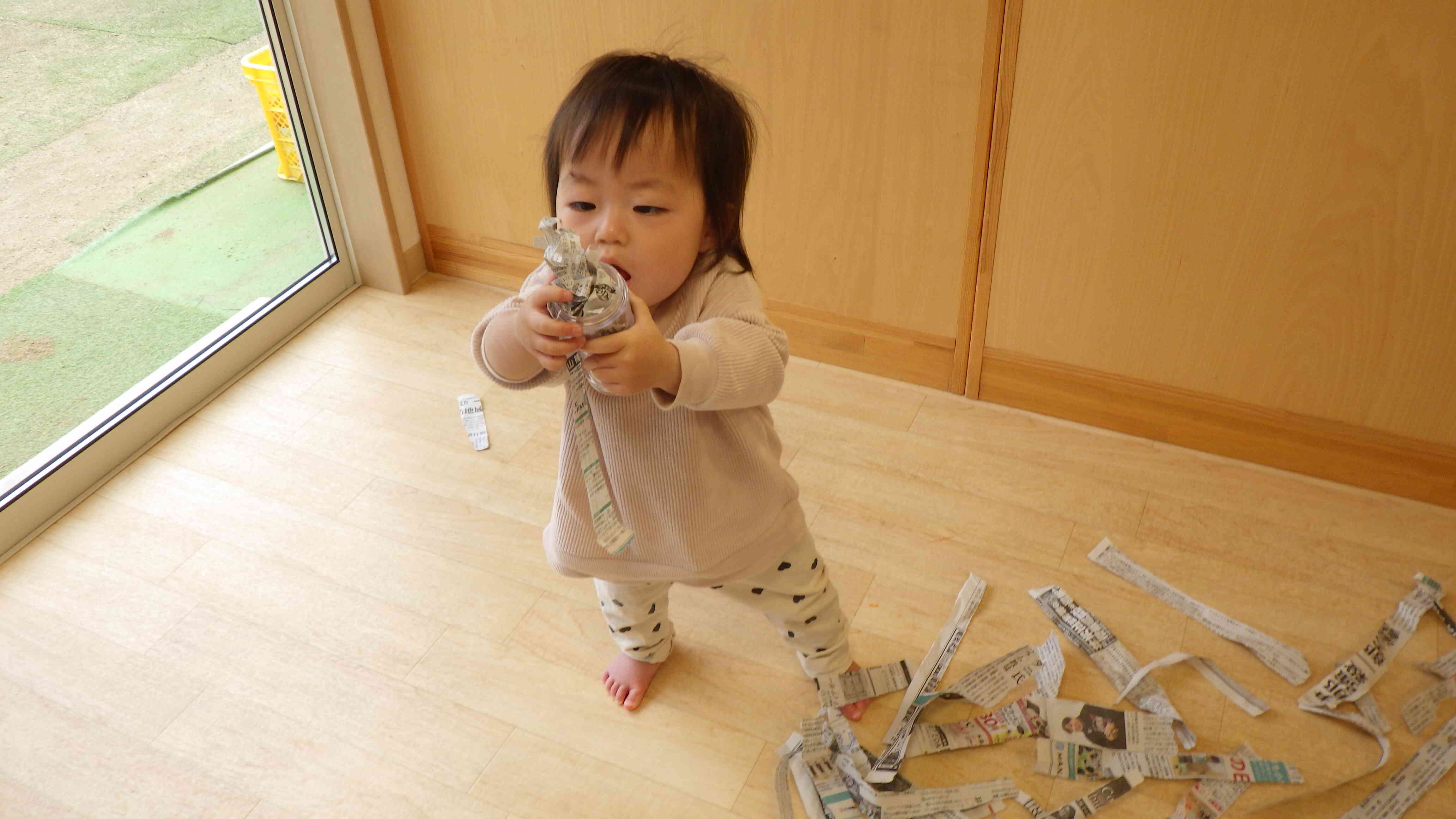 見て、見て、ボールもできたよ