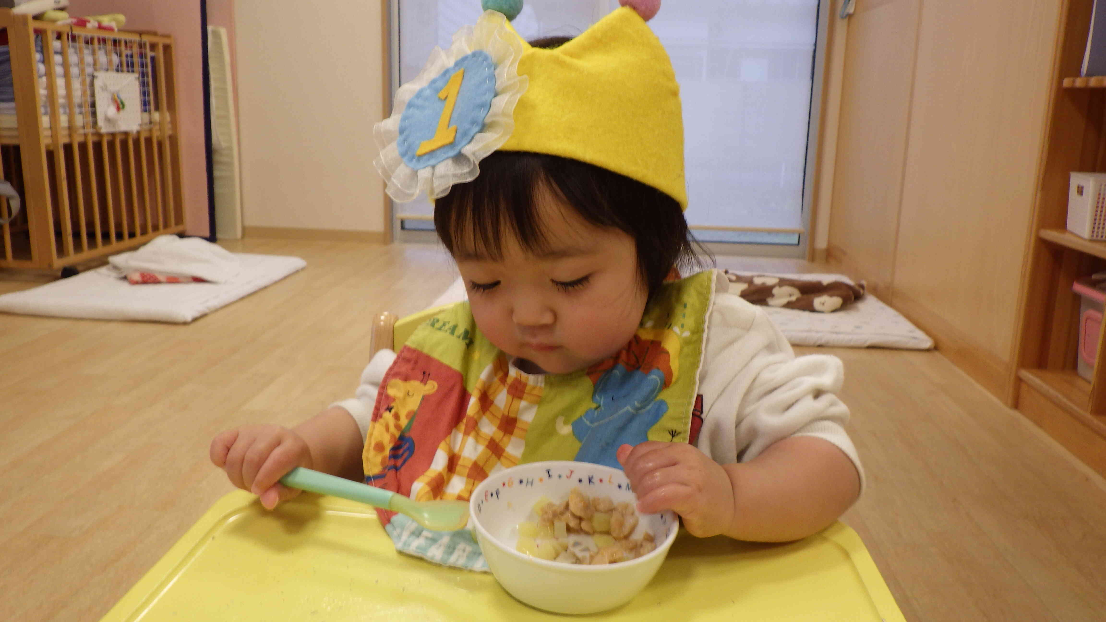 おいしかったよ～「スプーンを使って、たべるの楽しくなったんだ」