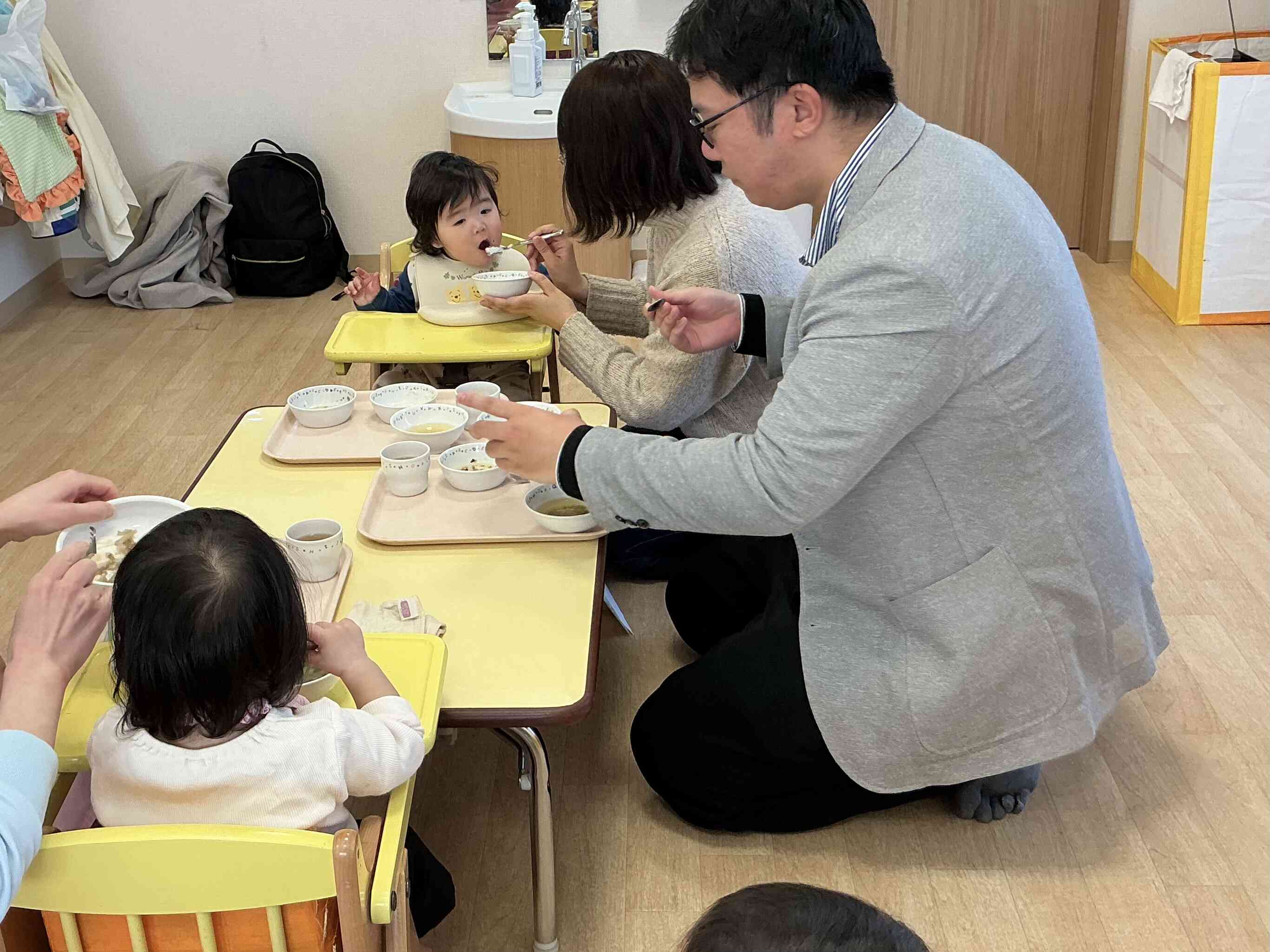 保育園の離乳食試食会です。