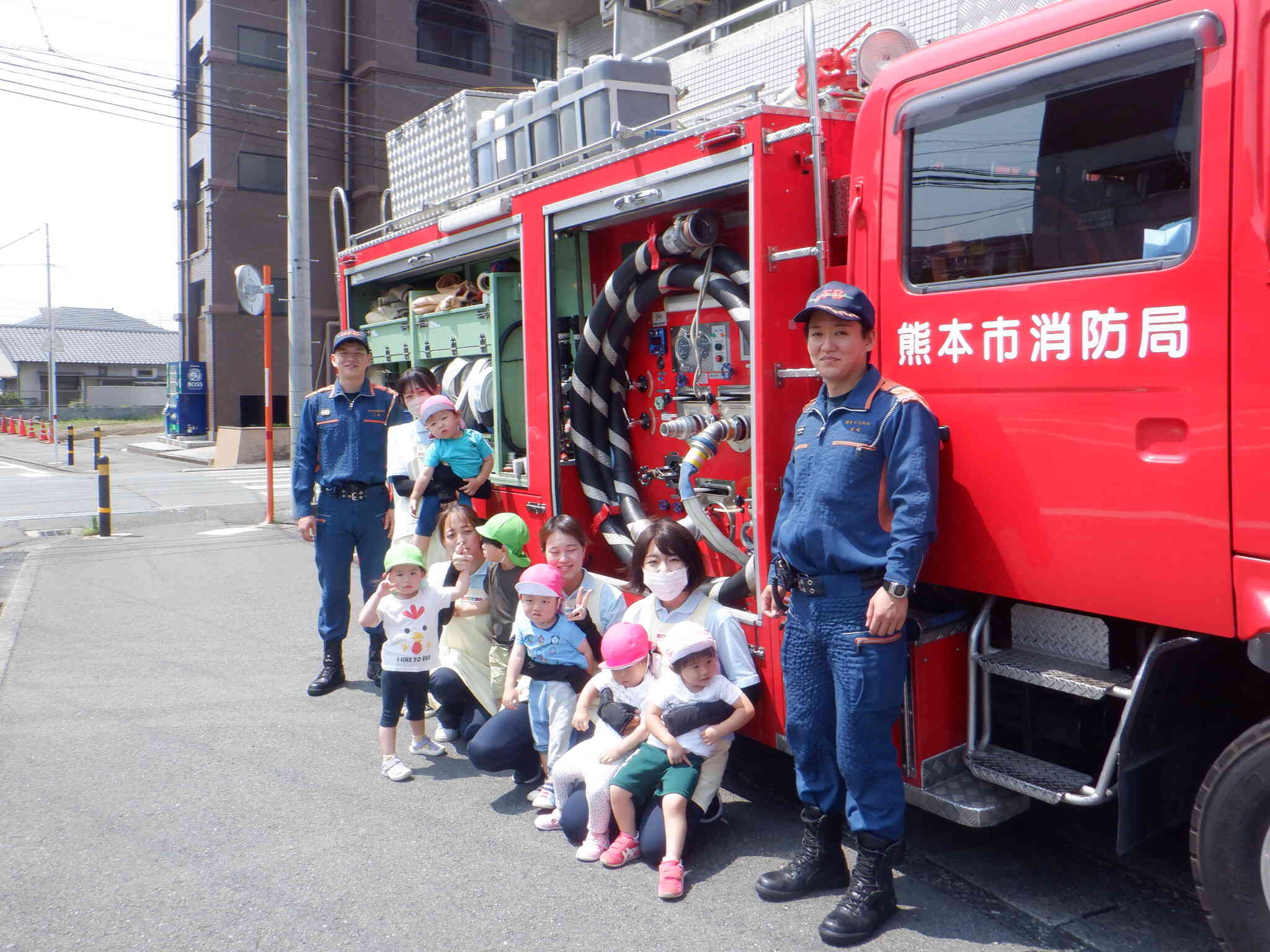 消防車見学☆