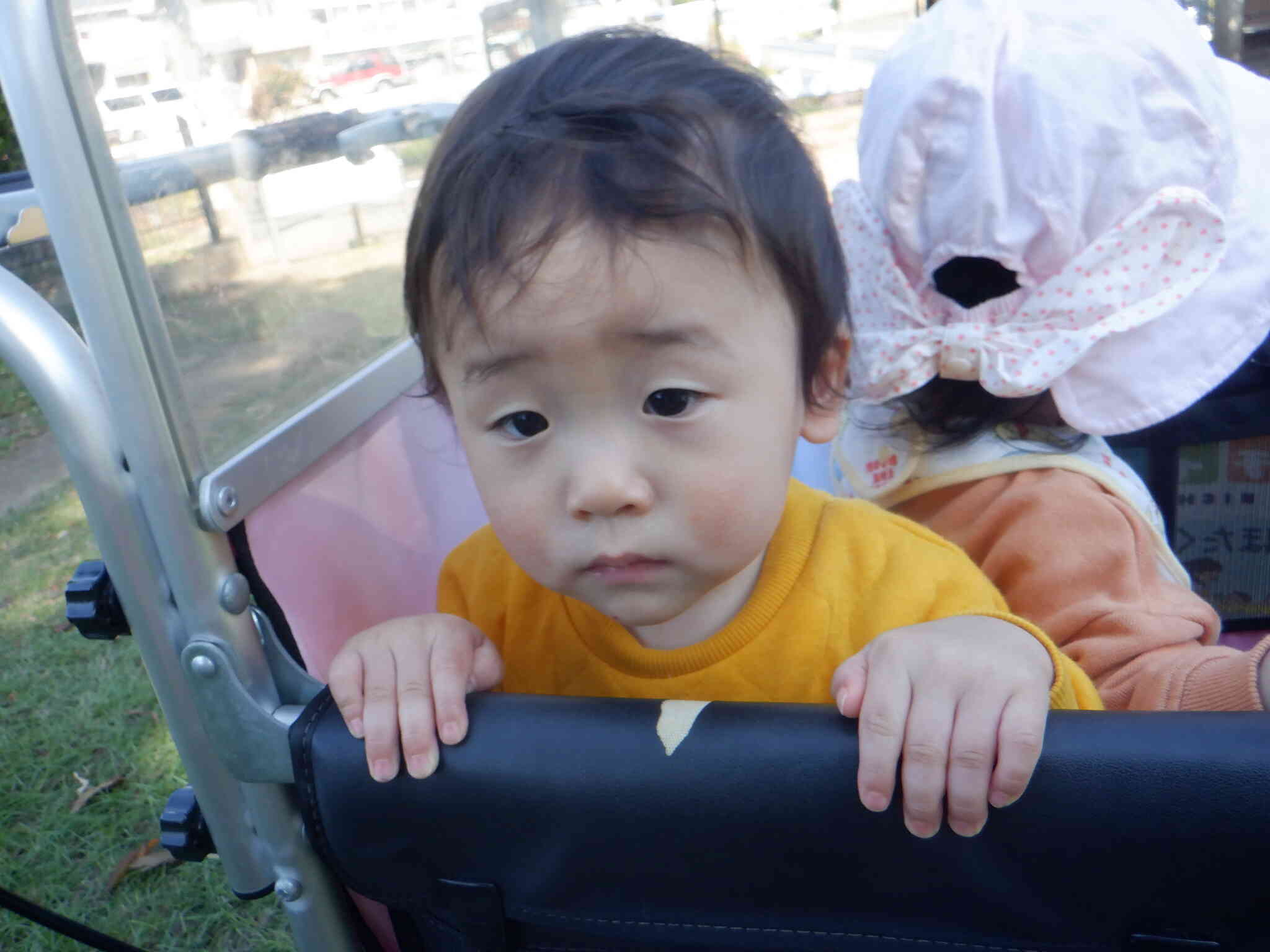 お外が気になるね～