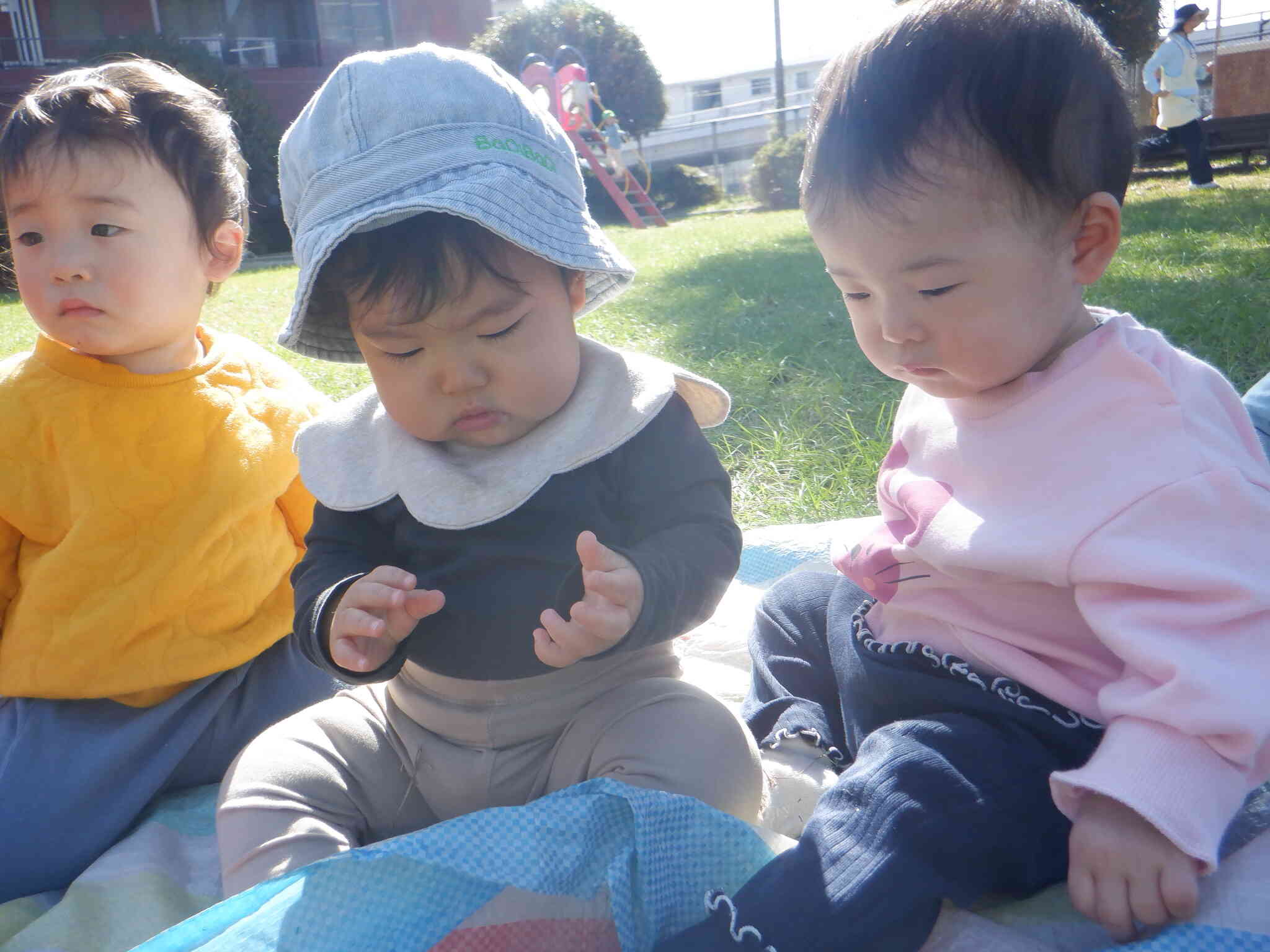 なにか見つけた様子です