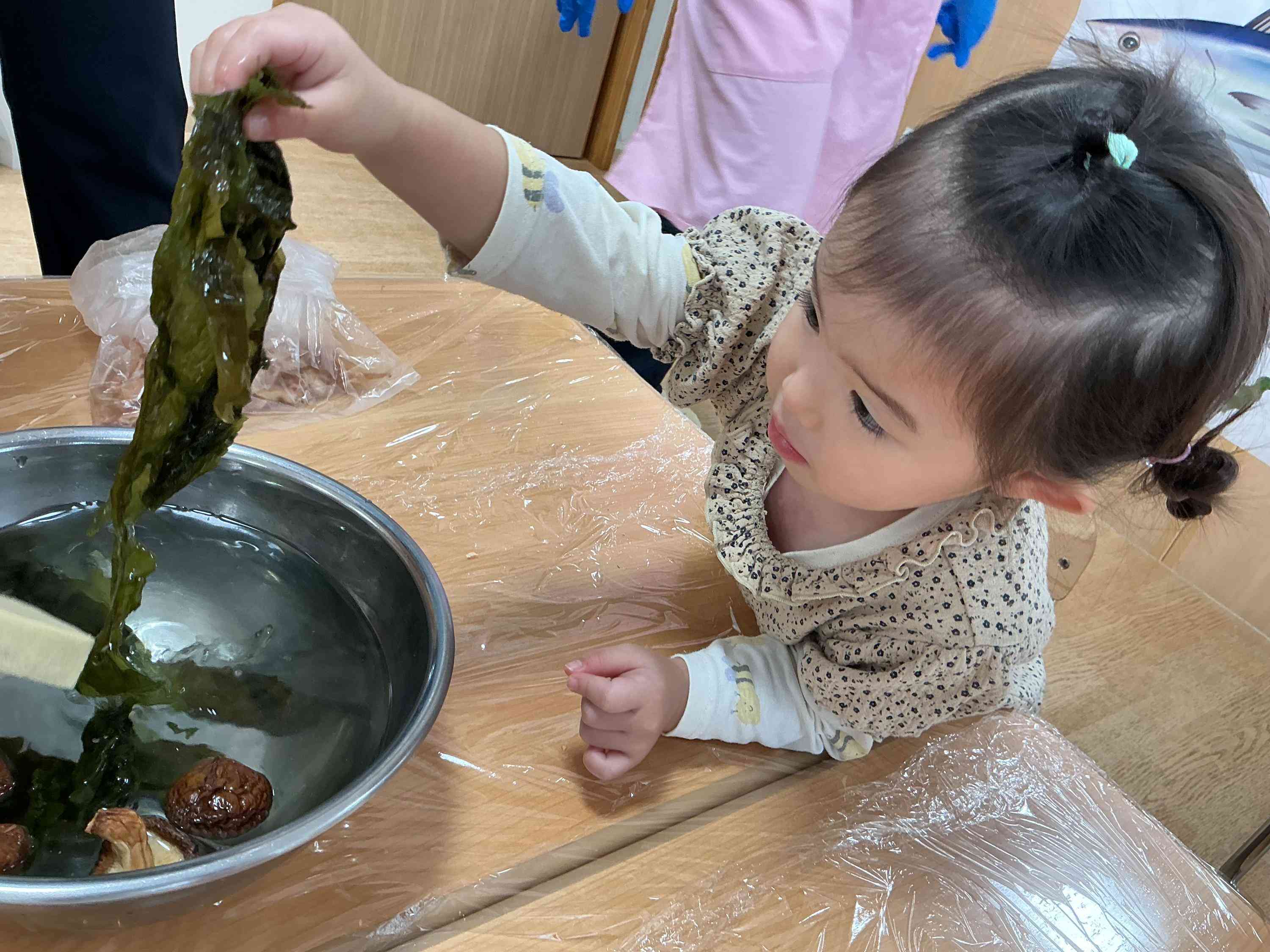 のびるわかめにびっくり!