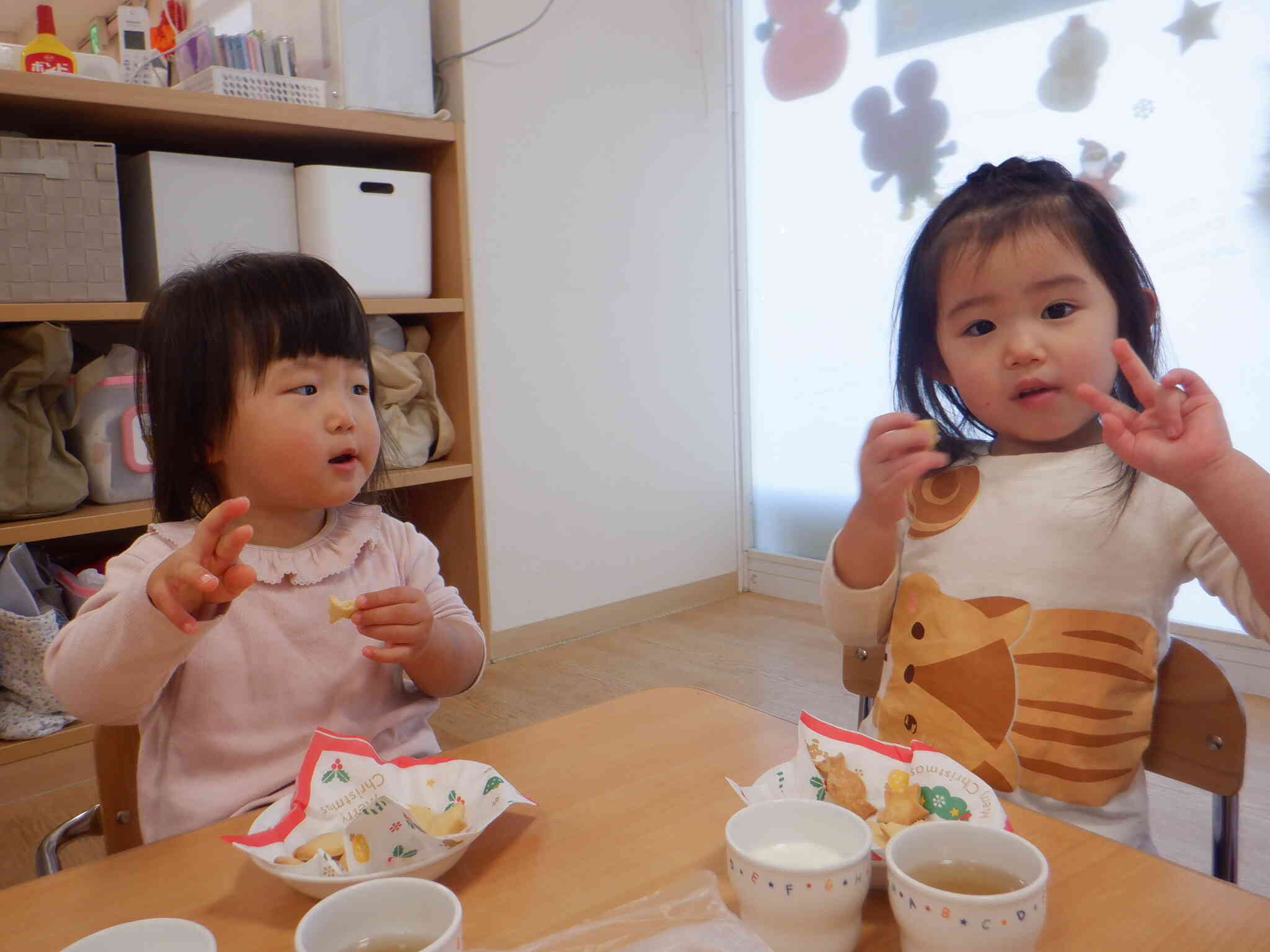 2人でイェーイ！