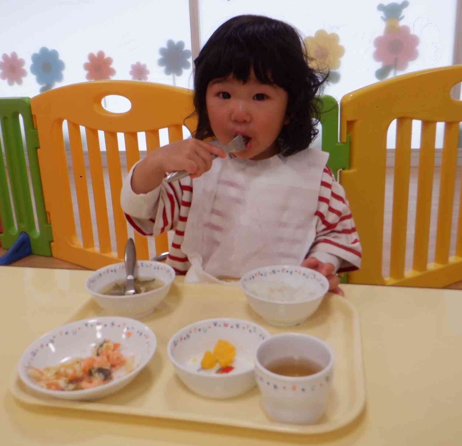 給食おいしいね～！