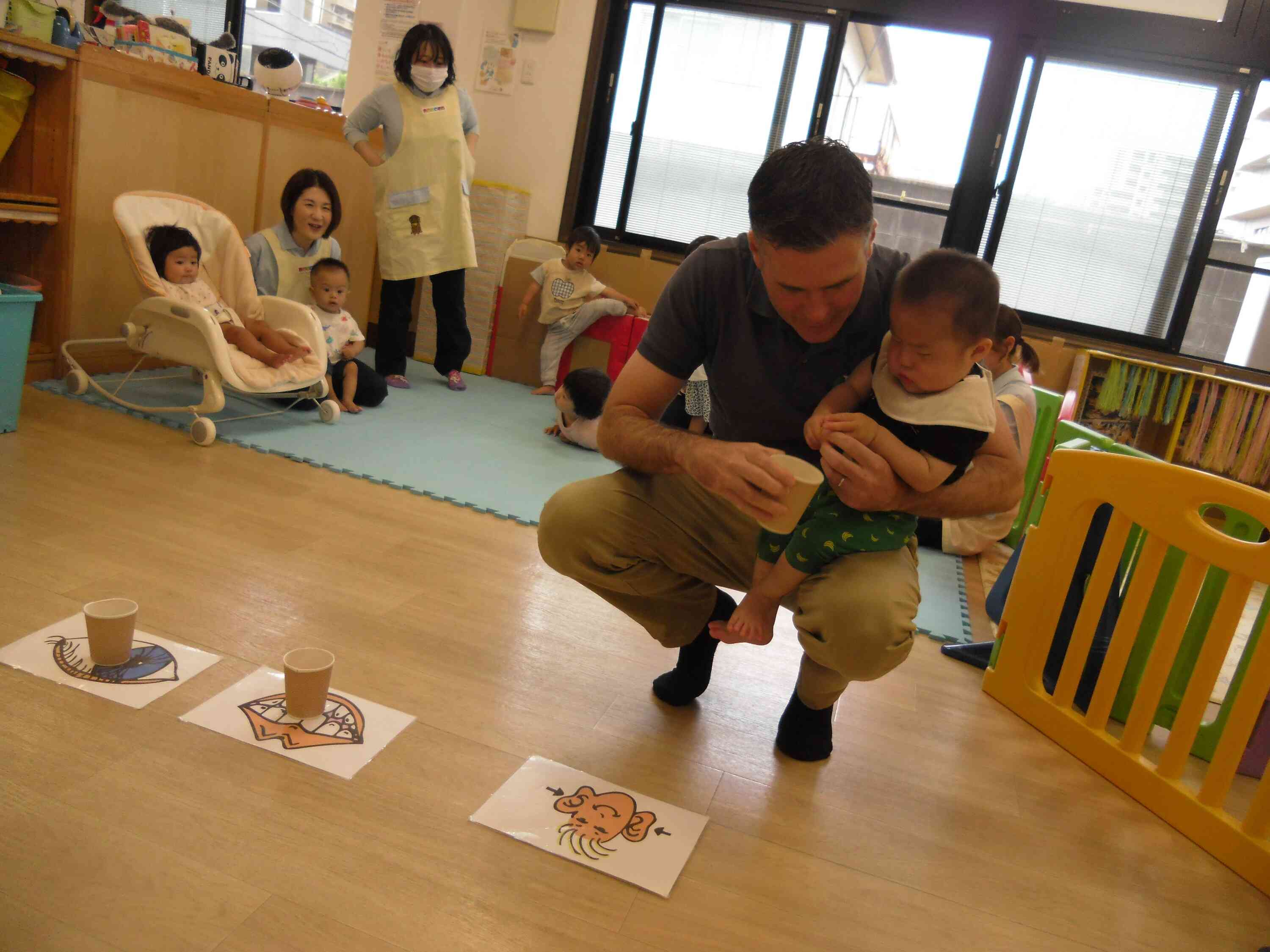 ライアン先生に抱っこしてもらったよ