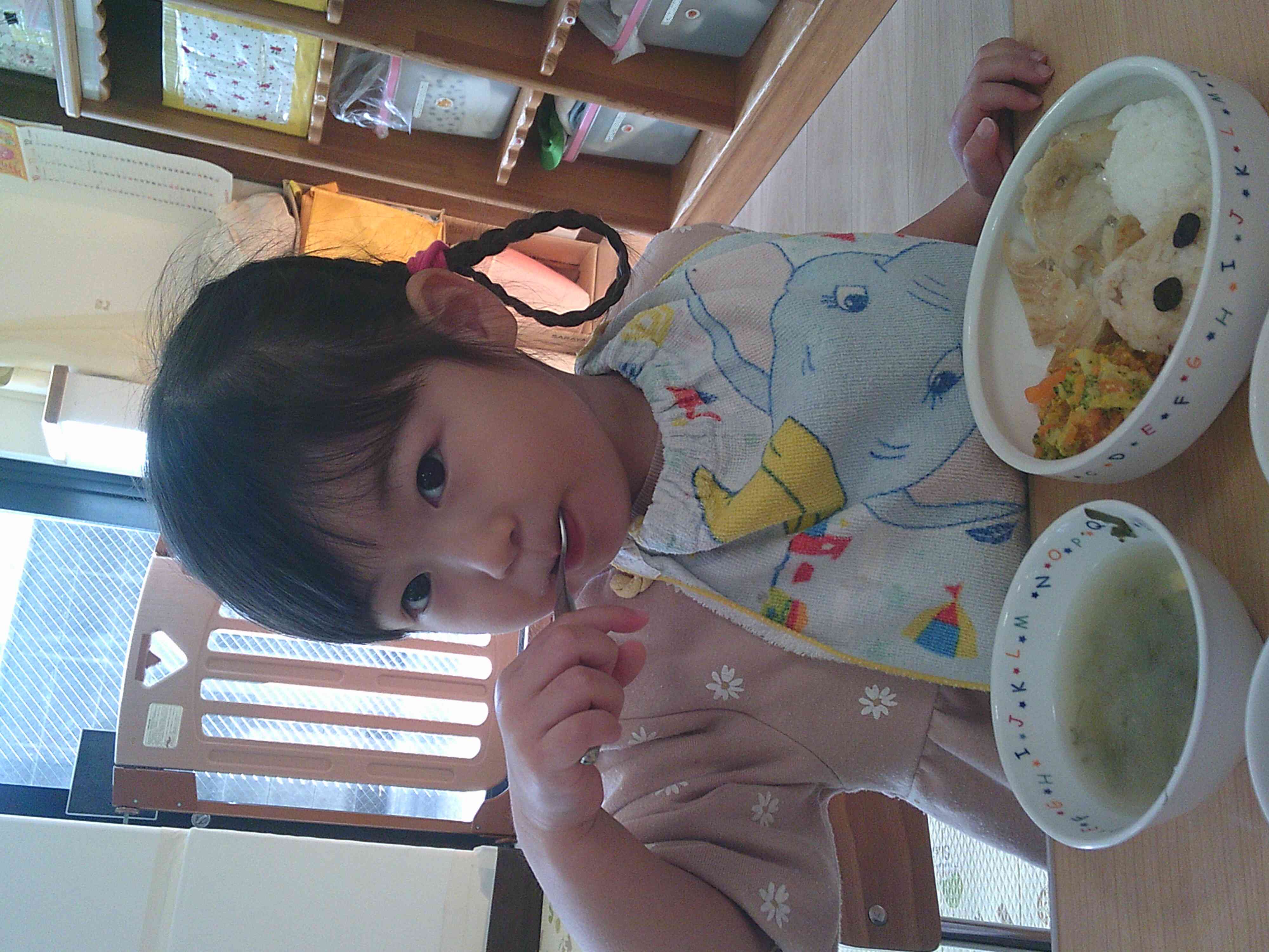 かわいいきのこの形のごはんでした