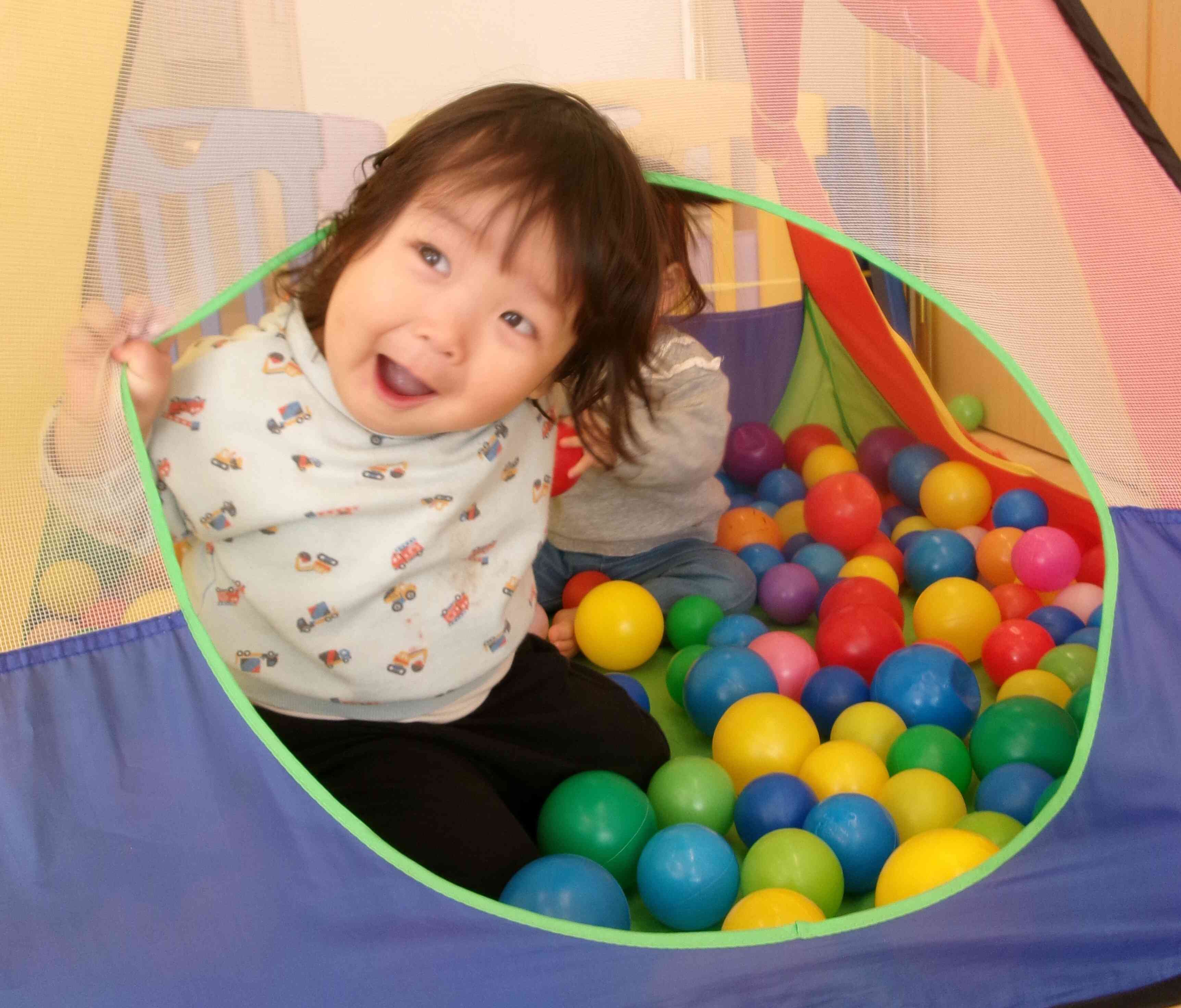 遠くへも投げられるよ