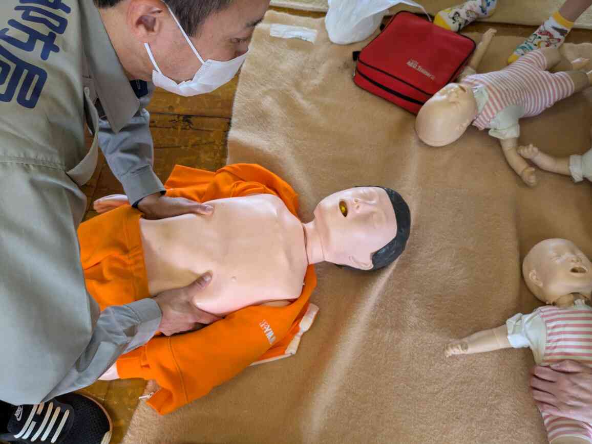 幼児の救命救急法も教わりました。