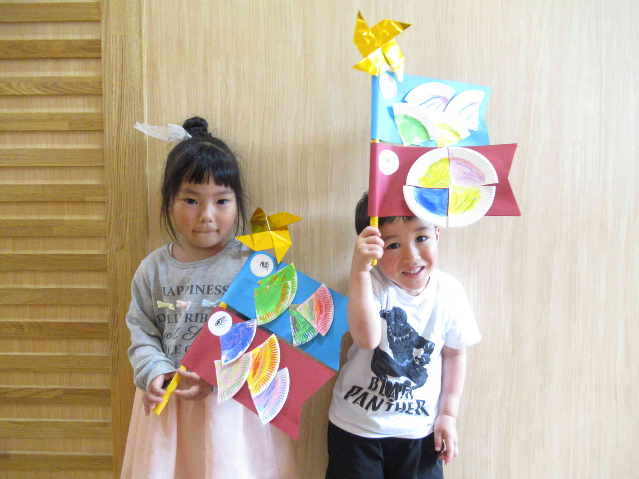 見て見て！！自分で作った「こいのぼり」だよ！