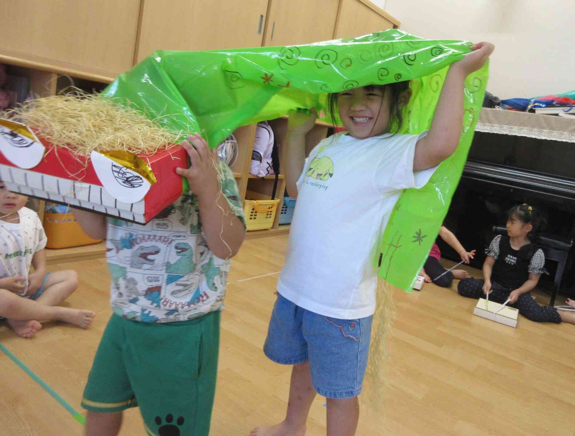 ユニークな獅子の顔やたてがみも上手に作りました。