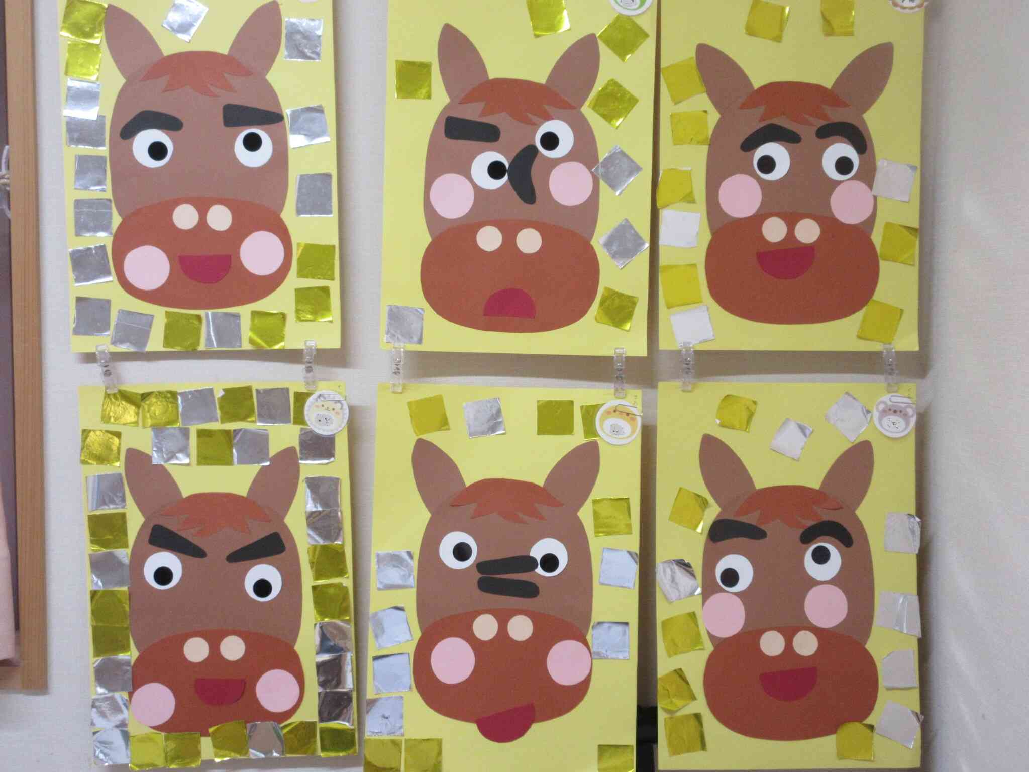 今年の干支、午(馬)の制作(うさぎ組)