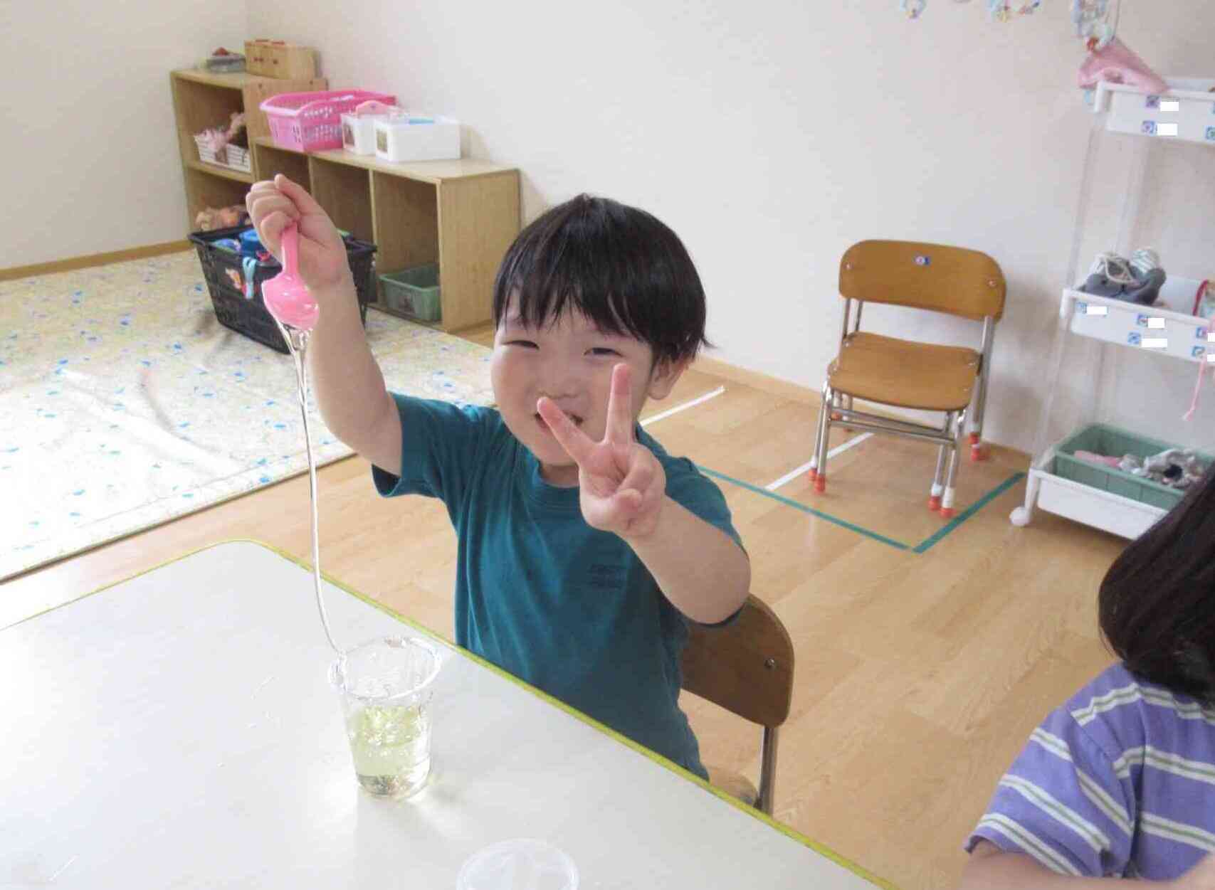 トロ~ンと伸びるスライムの完成!
