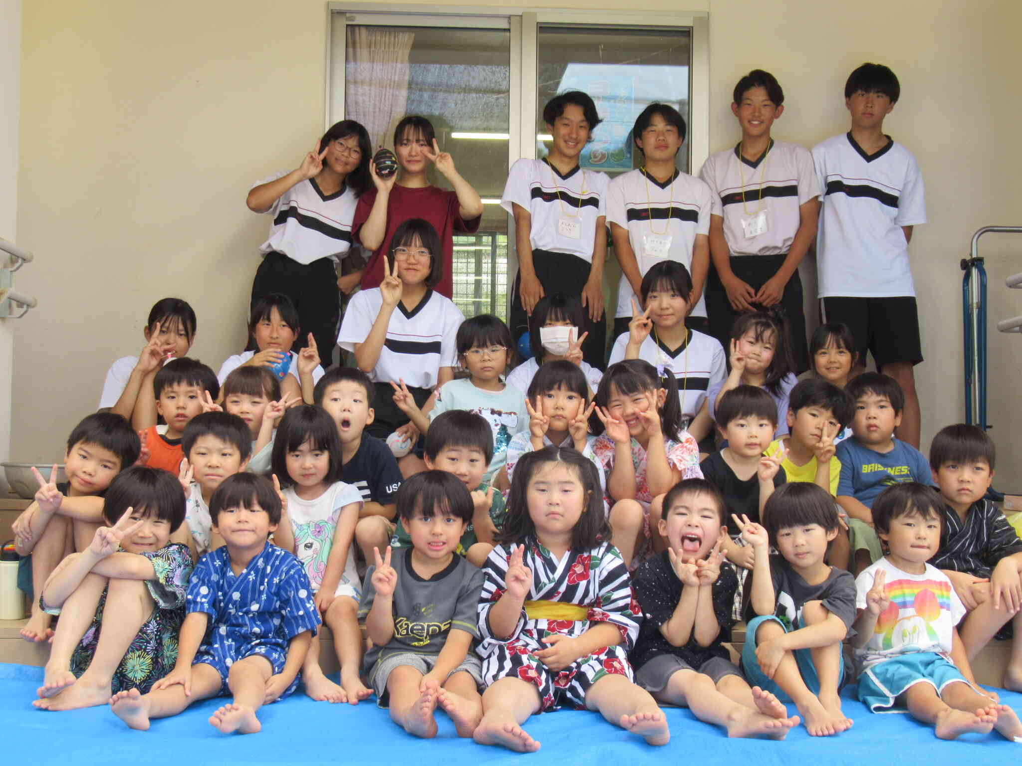 地域の中学生と☆夏祭りのお手伝いありがとうございました！