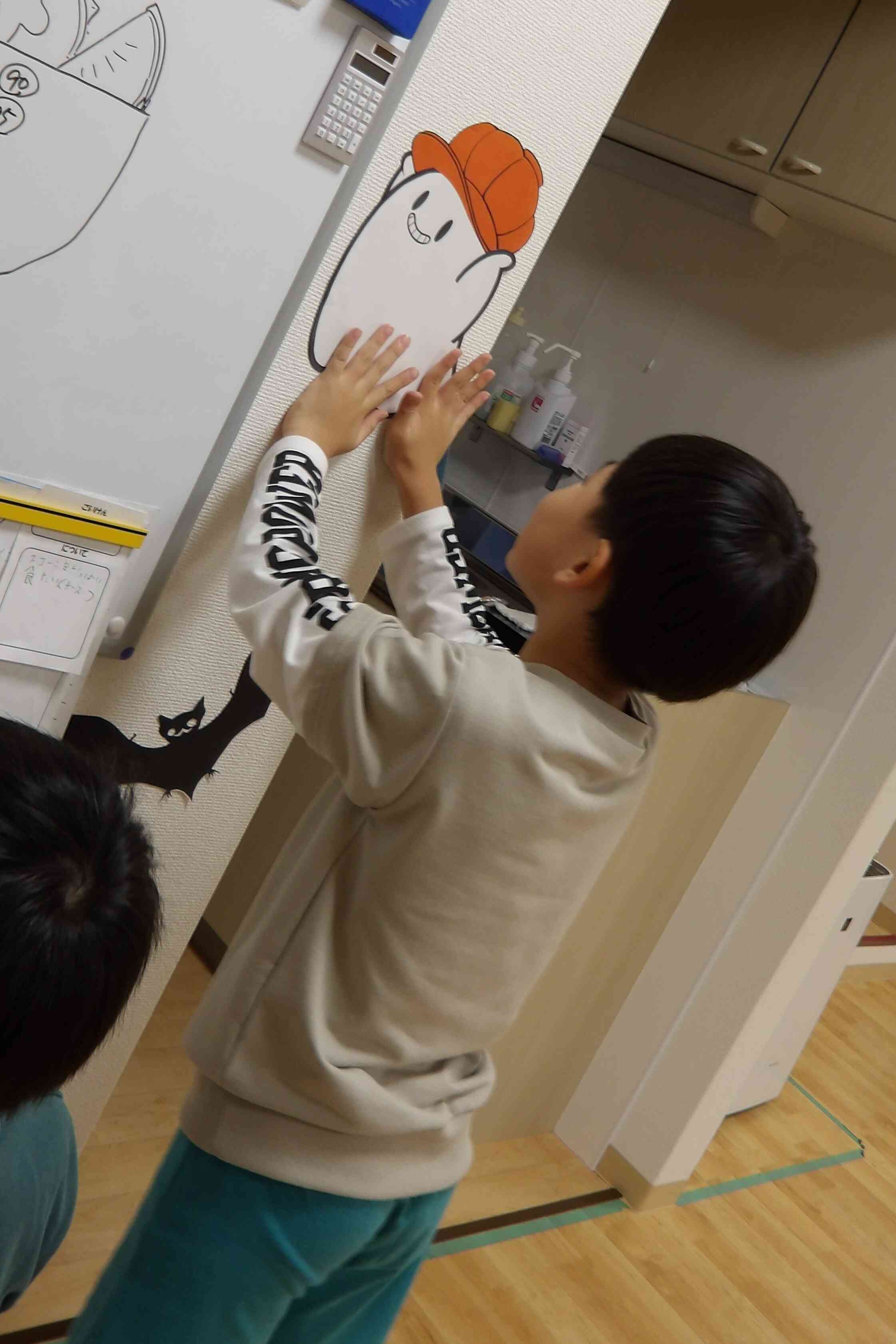 目立つところに貼ってくれています