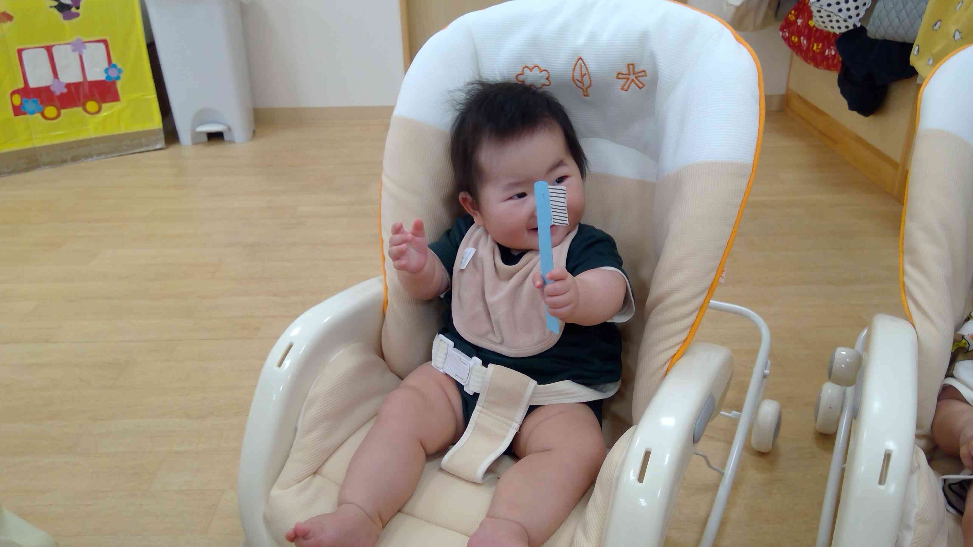 ０歳児クラスも無理のない範囲で行事に参加しています。