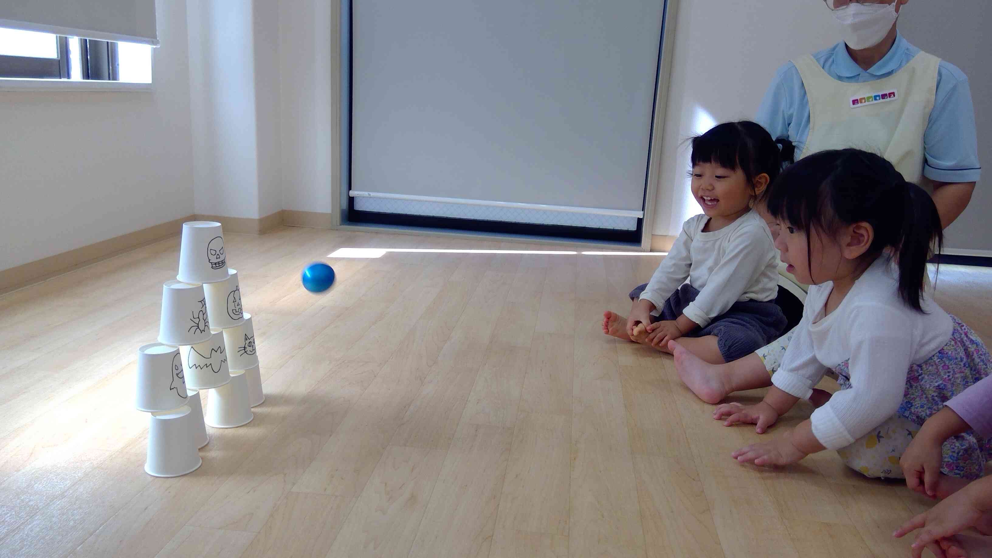 こちらはゲームに挑戦した2歳児クラス