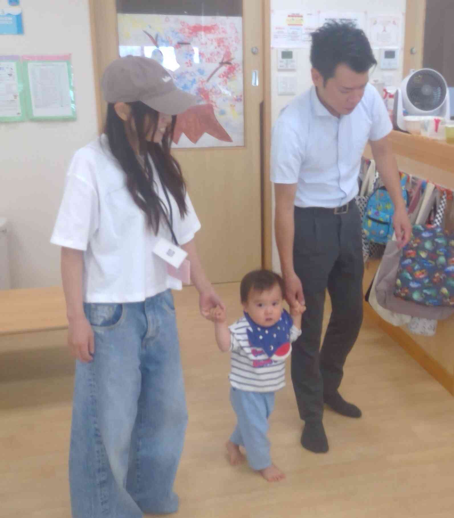 ４月入園のS君。今日はすっかり園生活に慣れた姿を見てもらえたね