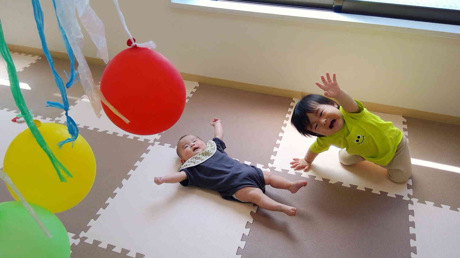 この日は風船で遊んだよ