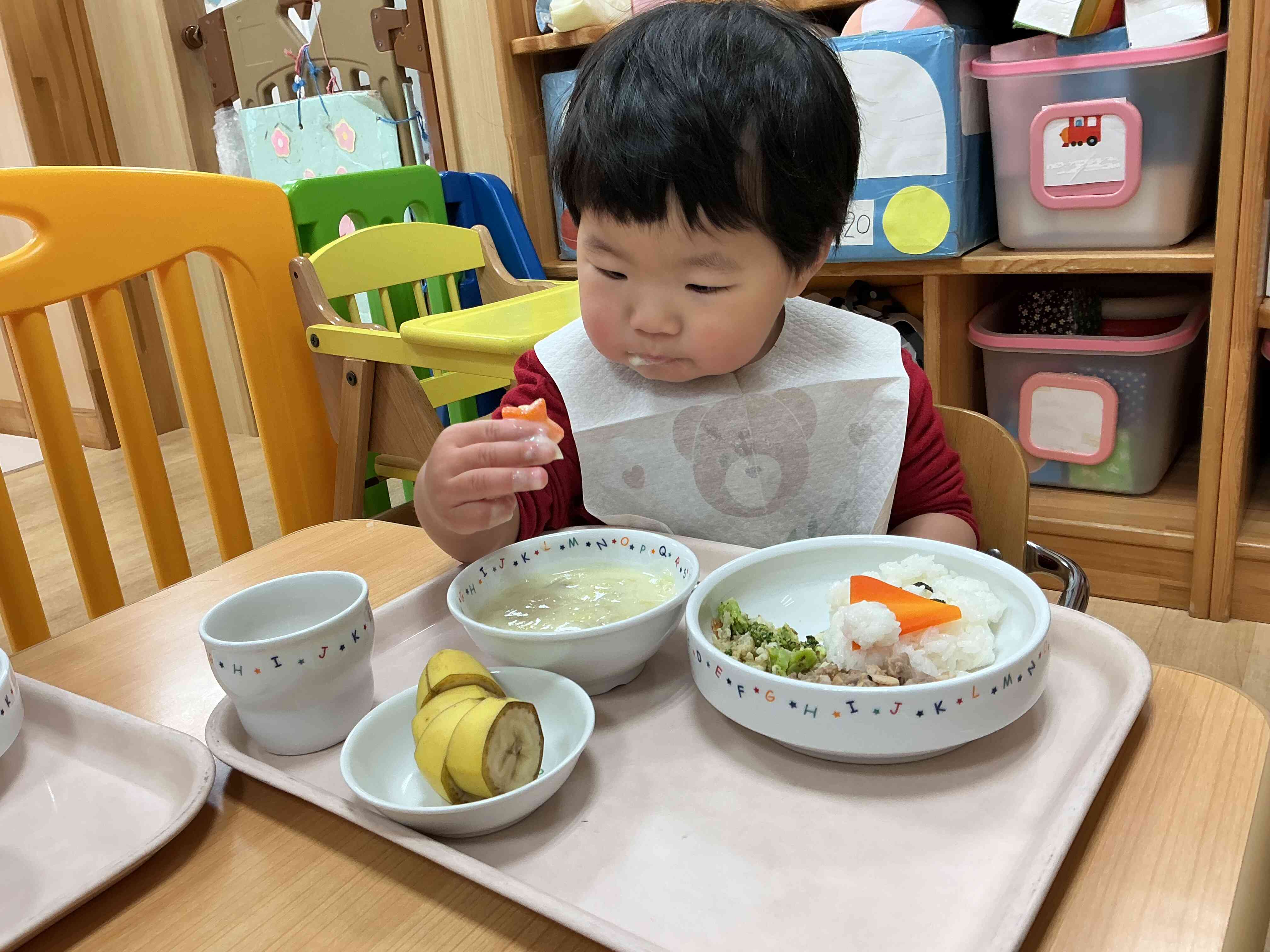 シチューの中にお星さまを発見