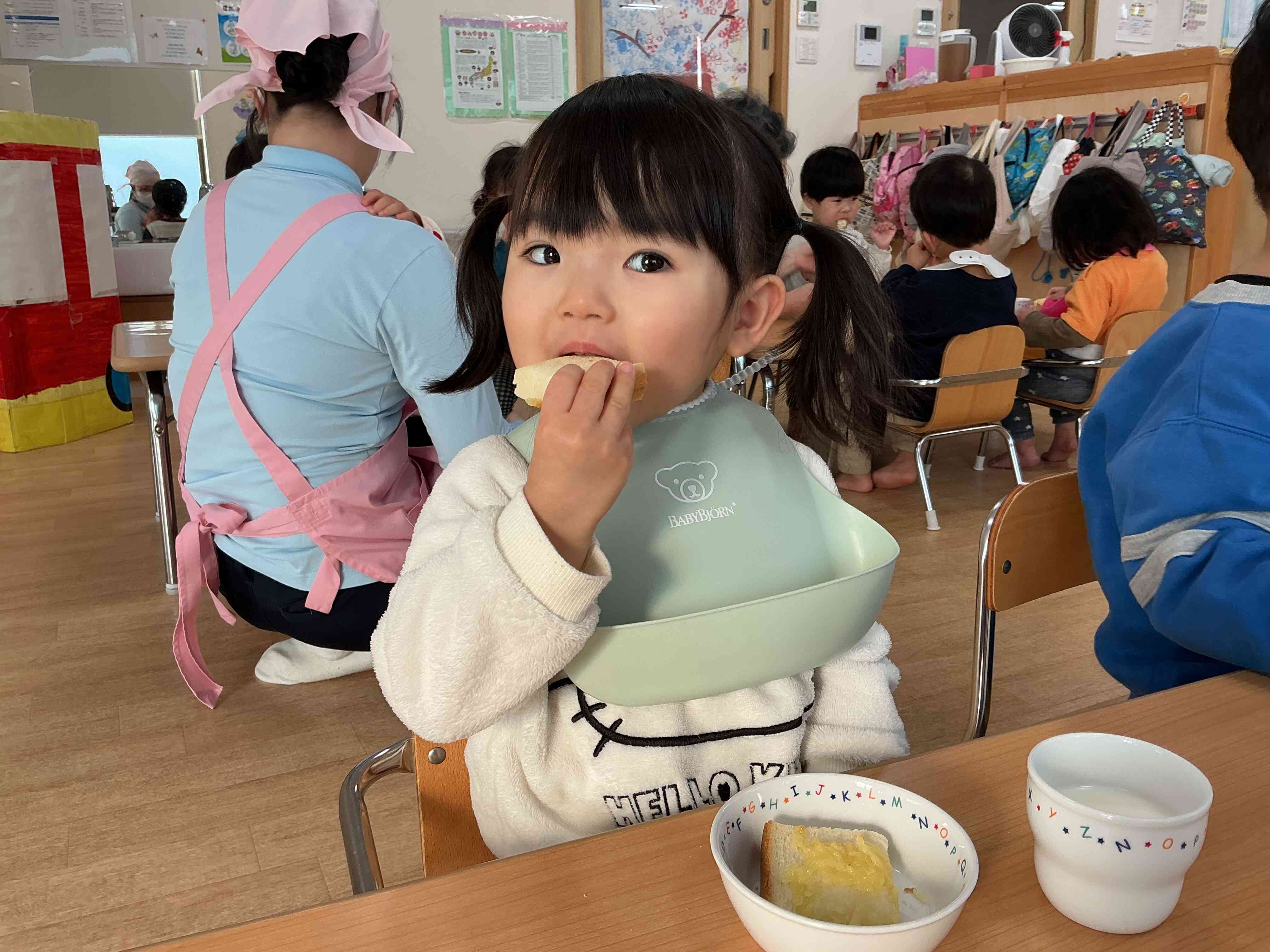 パンの耳がカリカリ音がして楽しかったね