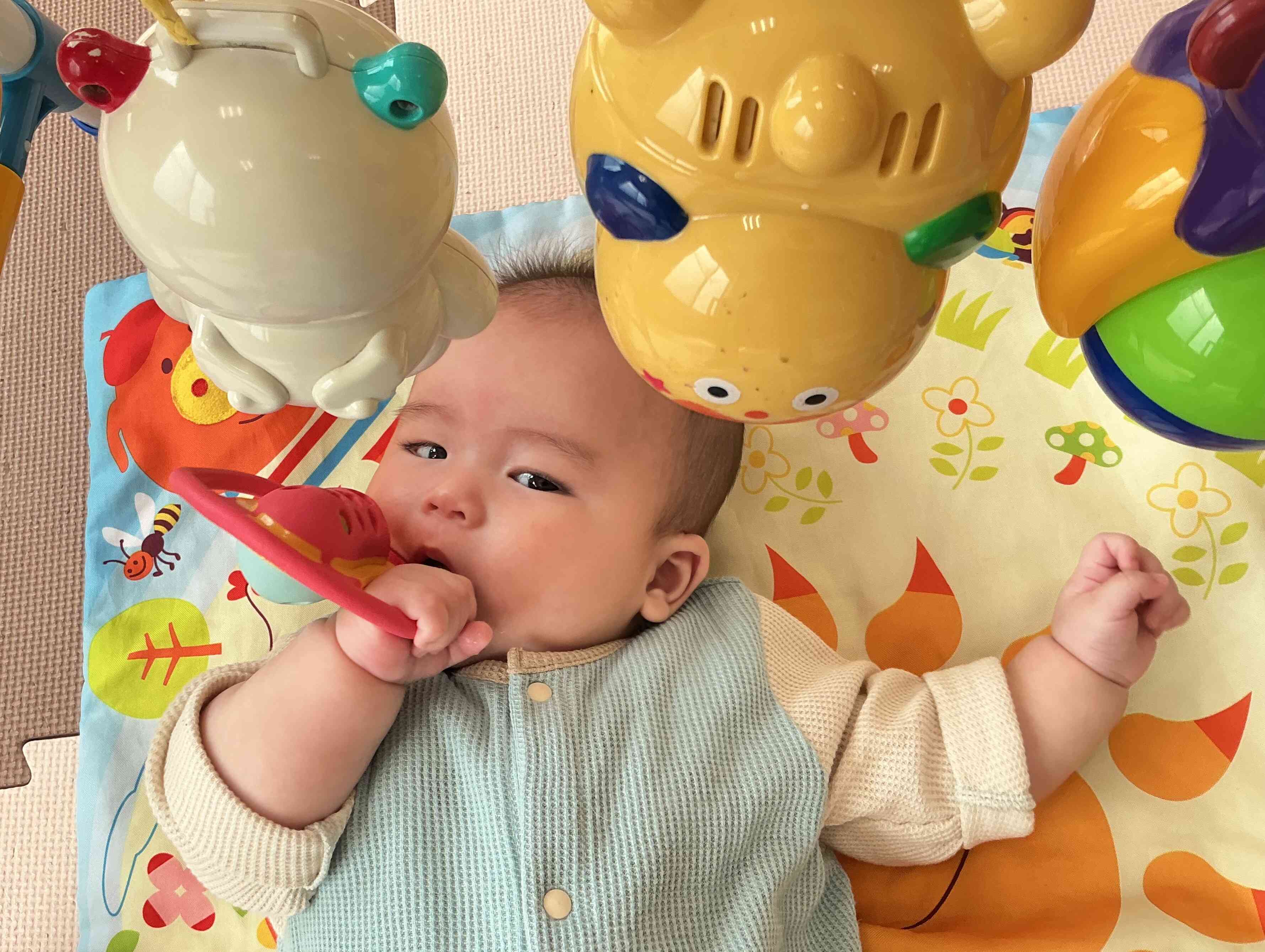 保育園でのミルクもたくさん飲めたね