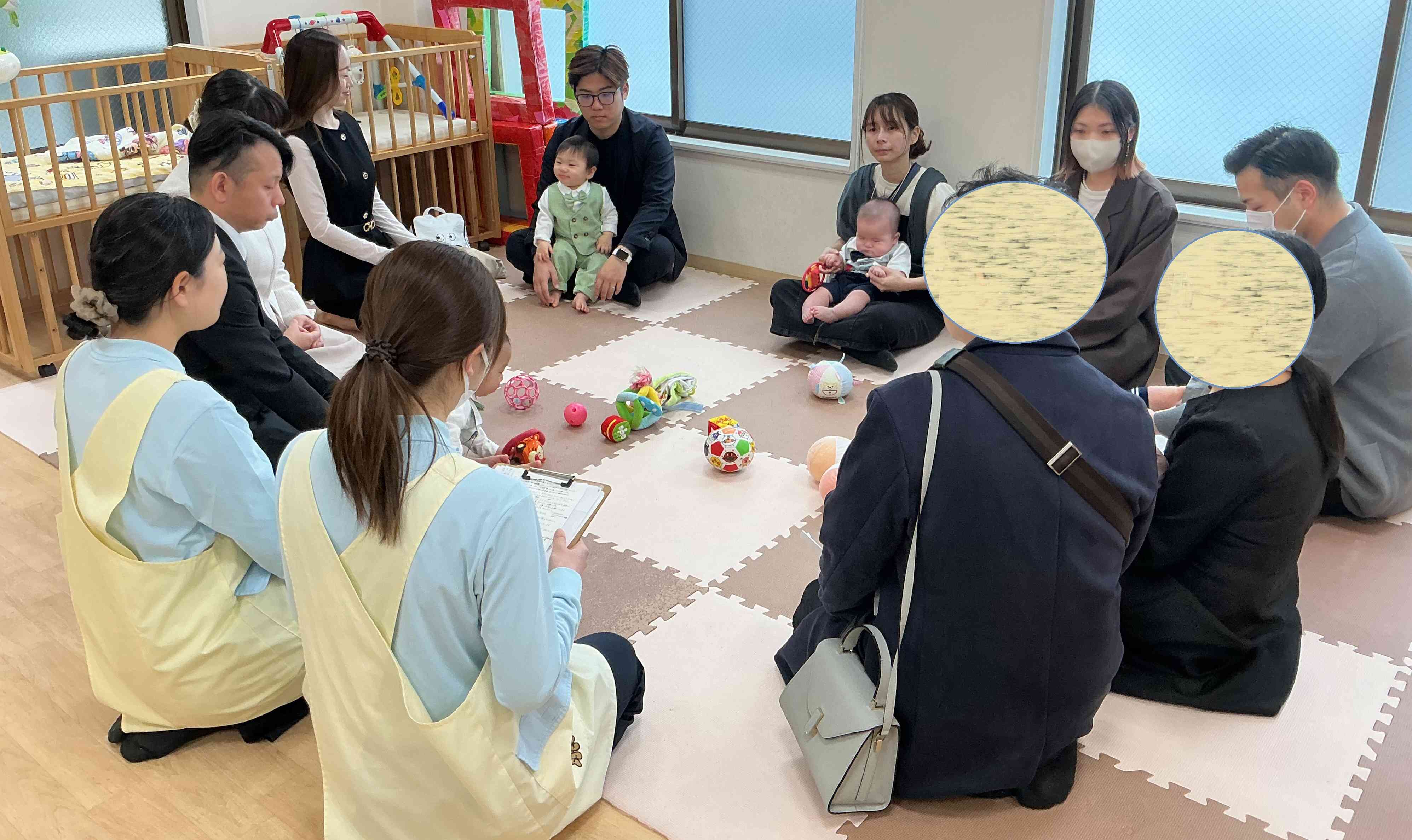 入園式の後は担任からお話がありました