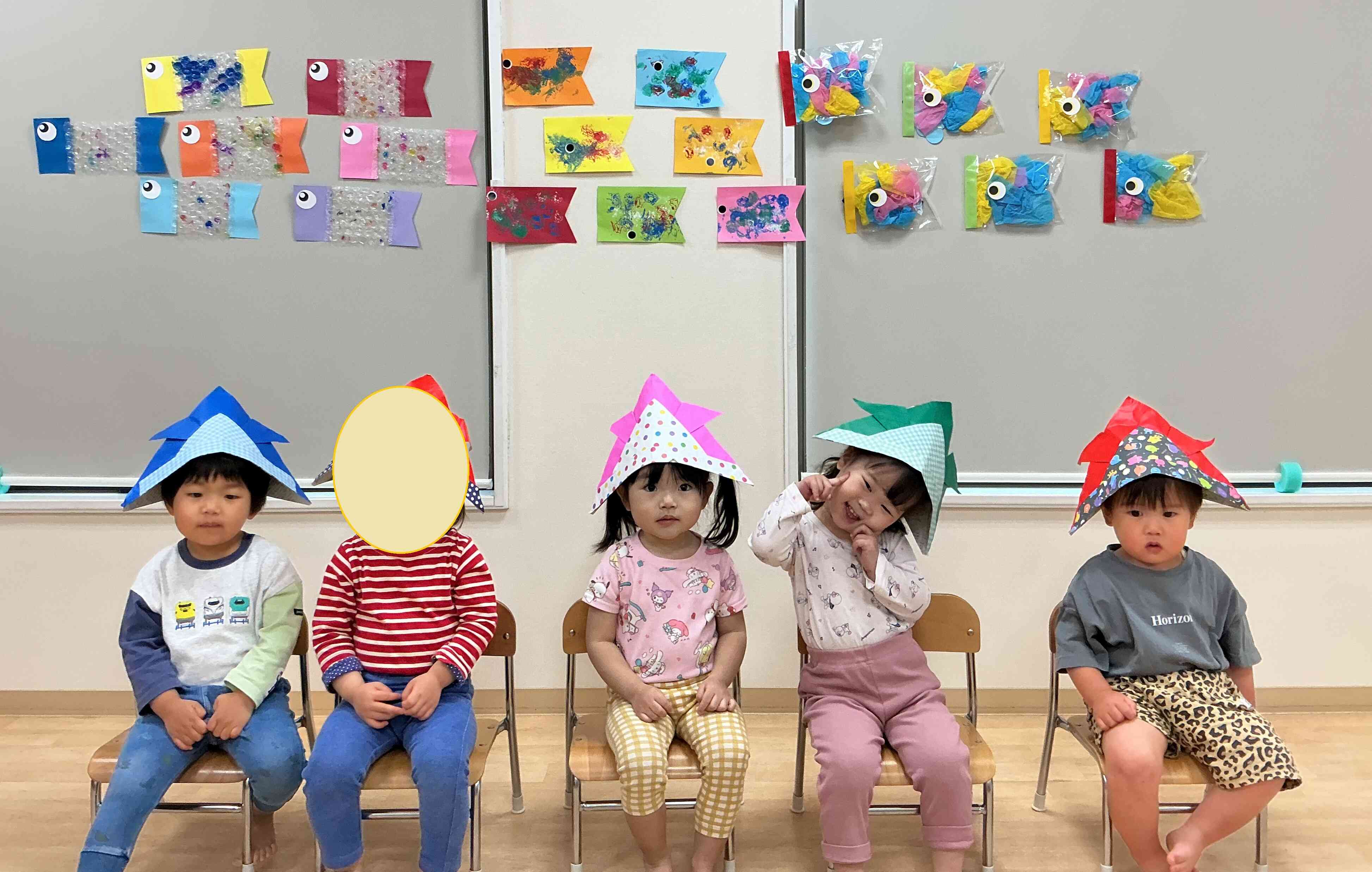 月の行事は全クラス合同で行います。先日の子どもの日の集いの一コマです