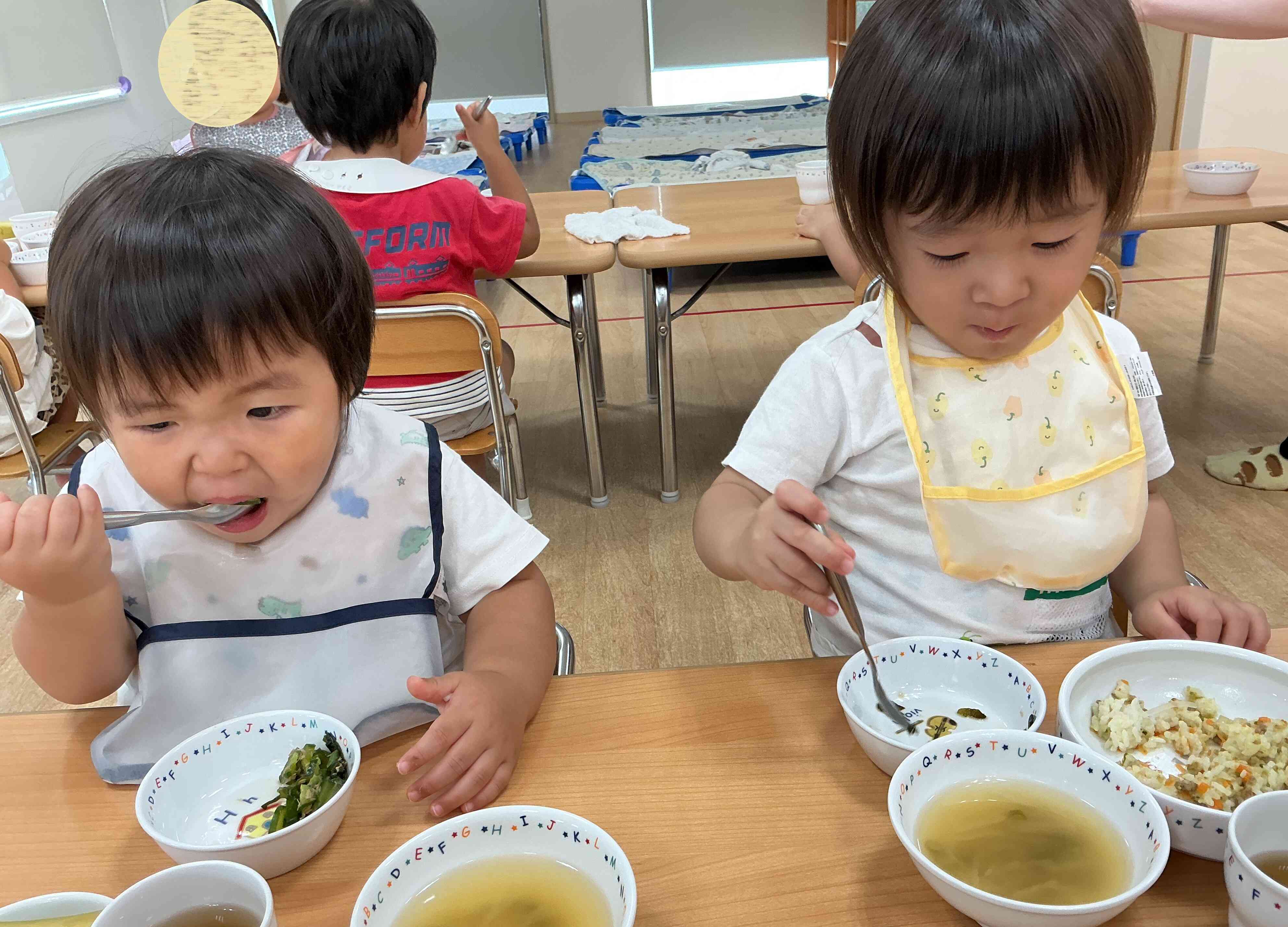 今日のお野菜はきゅうりとわかめでした