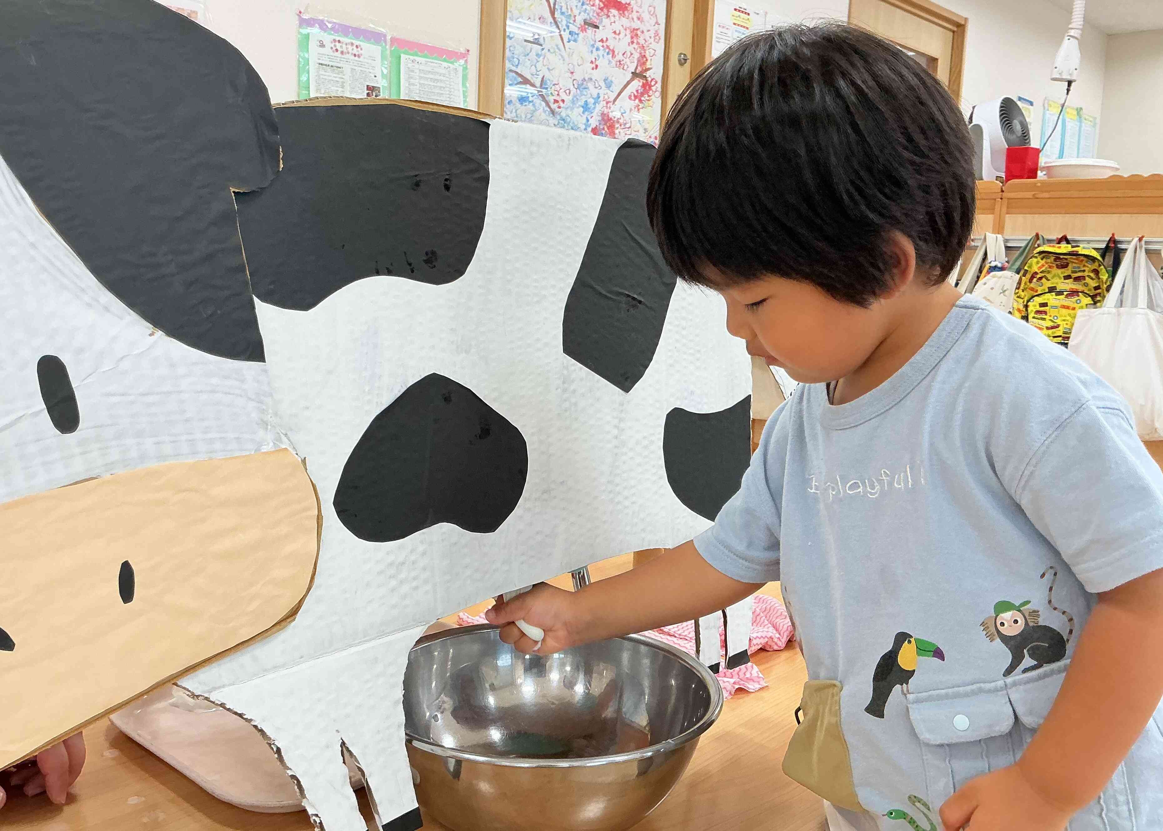 毎月の食育活動を楽しみにしている子どもたちです