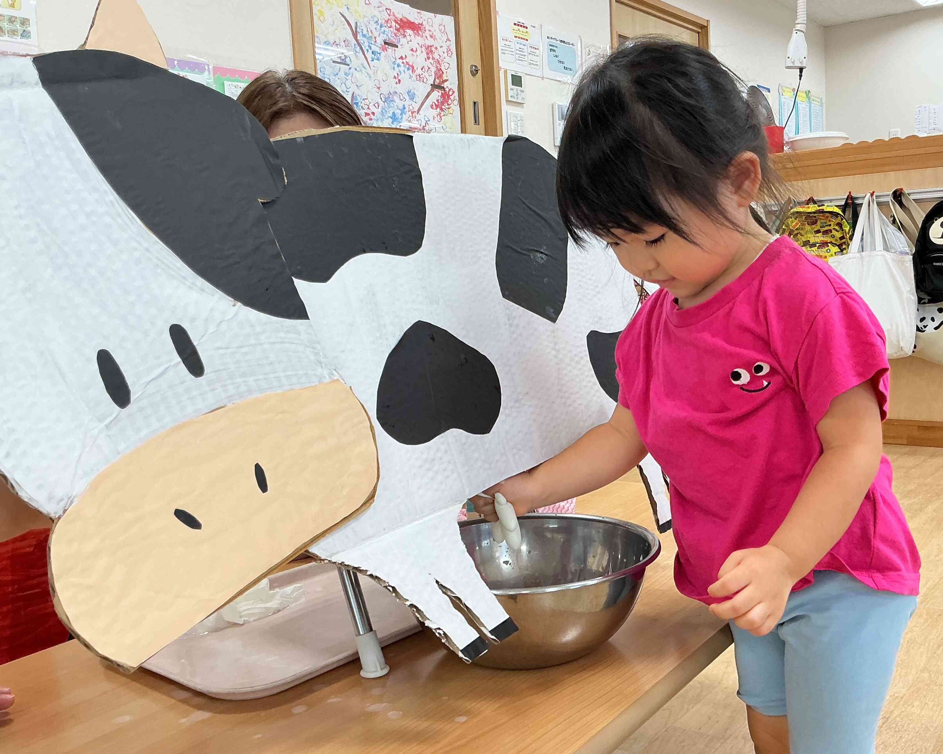 コツがわかってきて上手に搾れていました