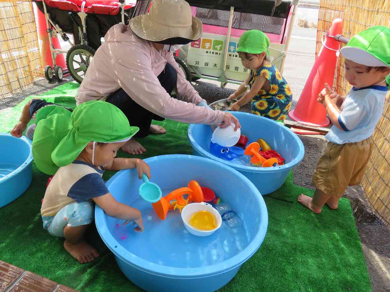 水遊び満喫中！