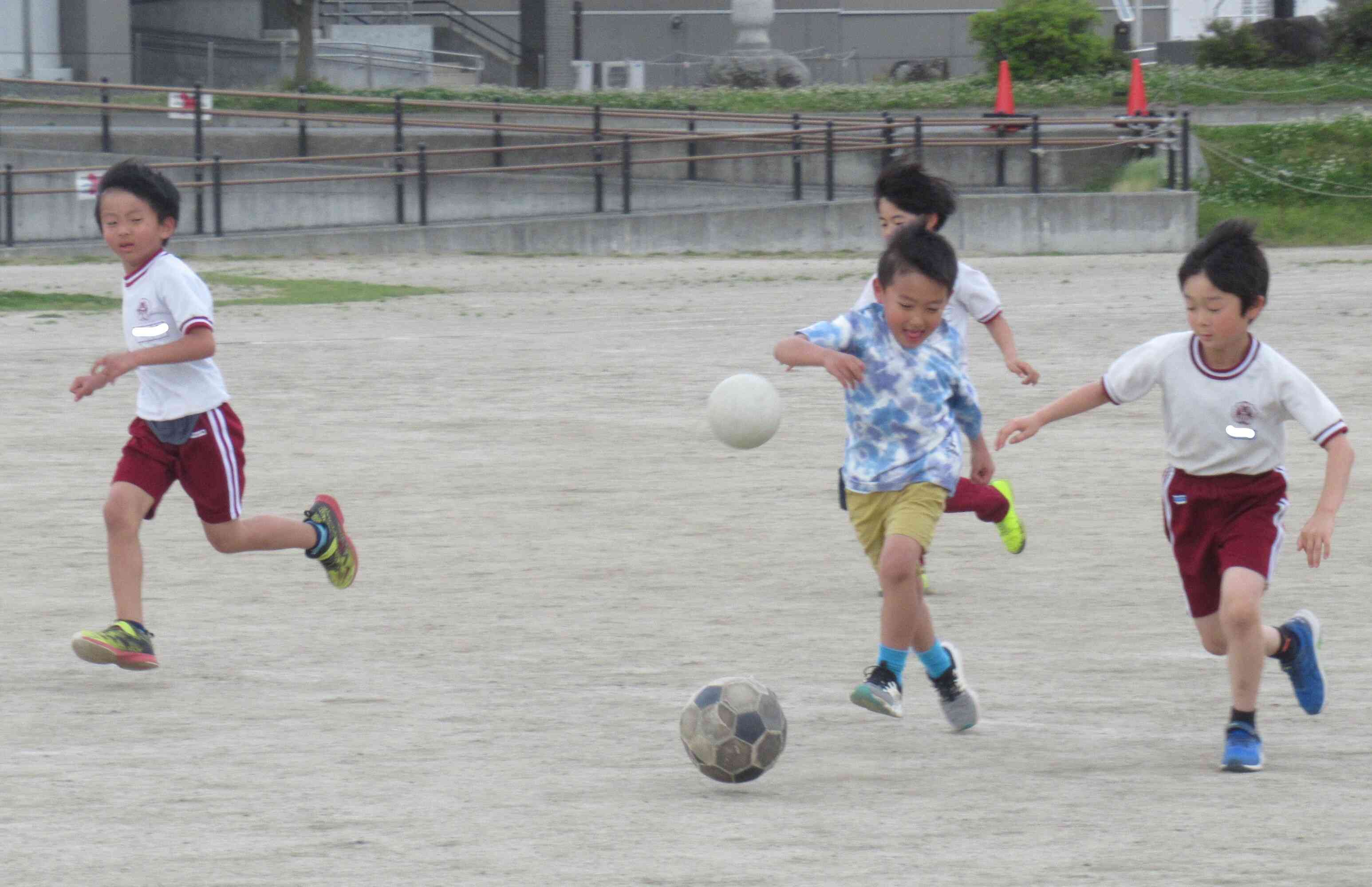 サッカーに夢中