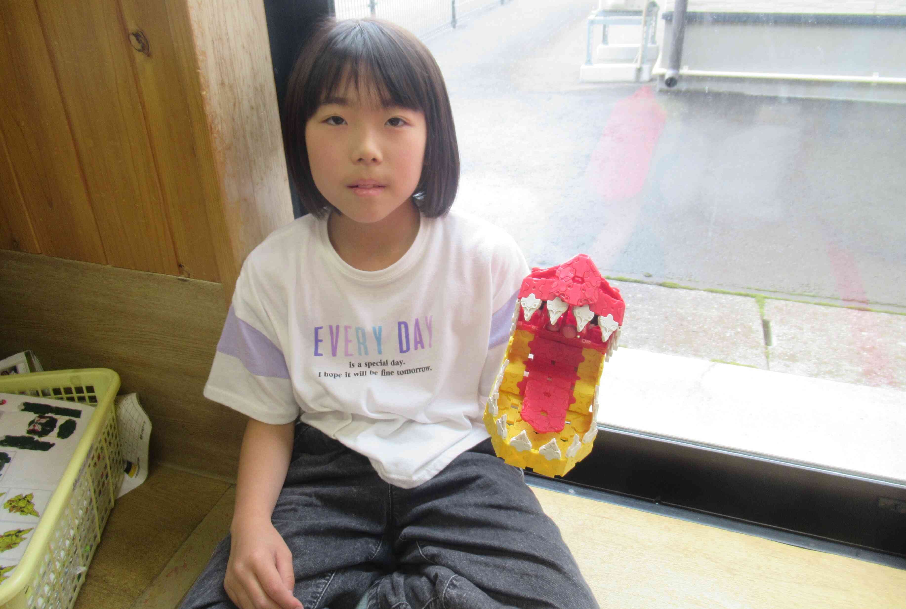 恐竜の大きな口、完成！