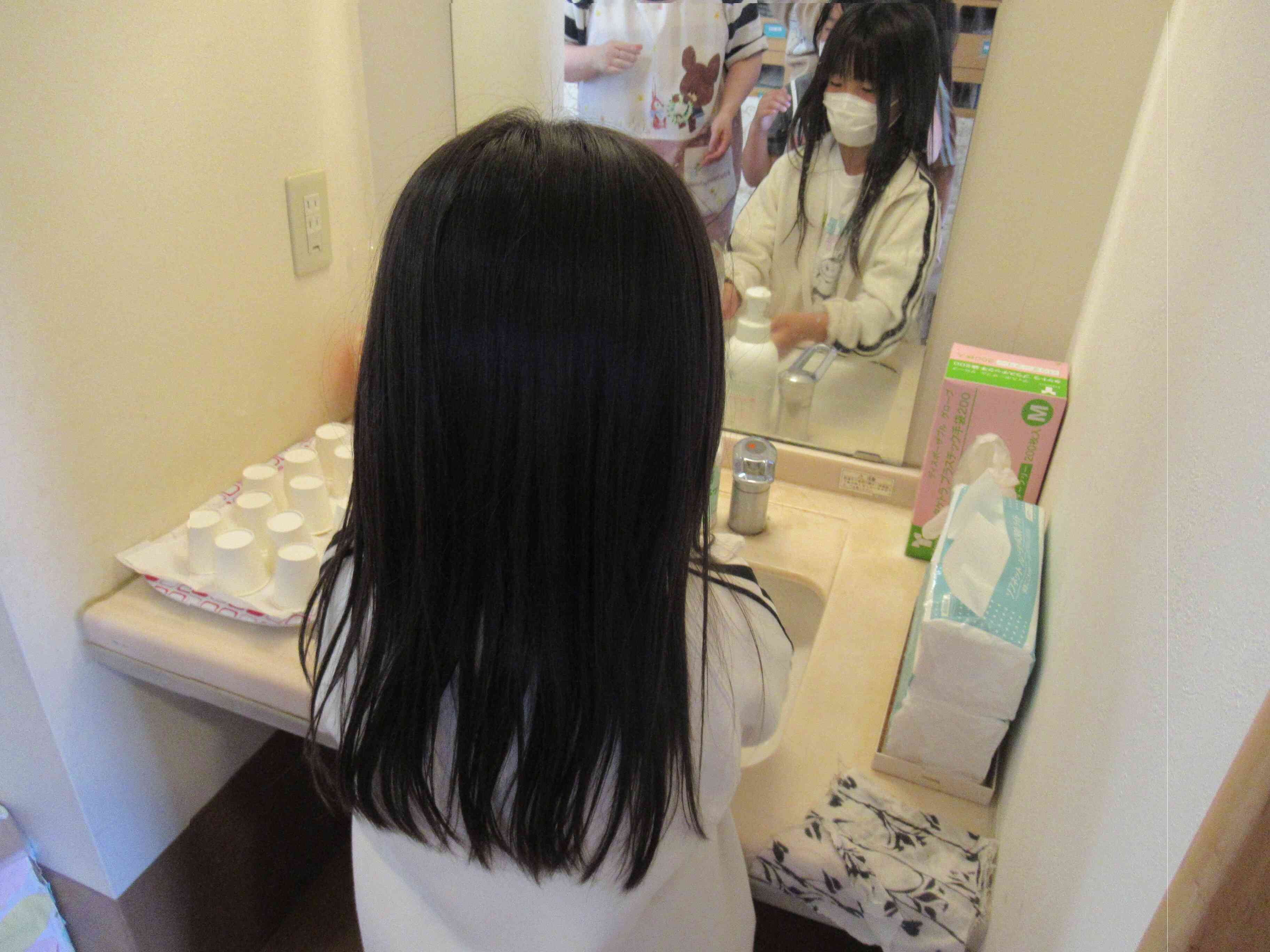 着いたら、まずは手洗い。大事だね！