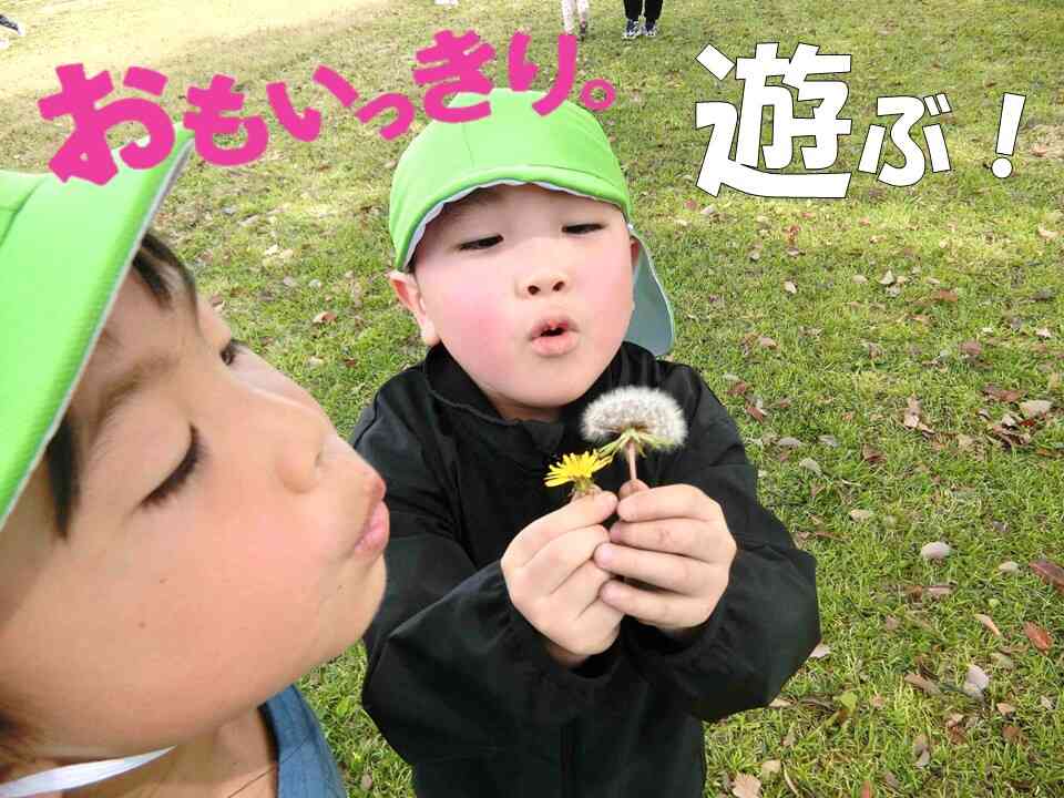 フ～ッ！と吹いたら風に乗って飛んでいくよ～！