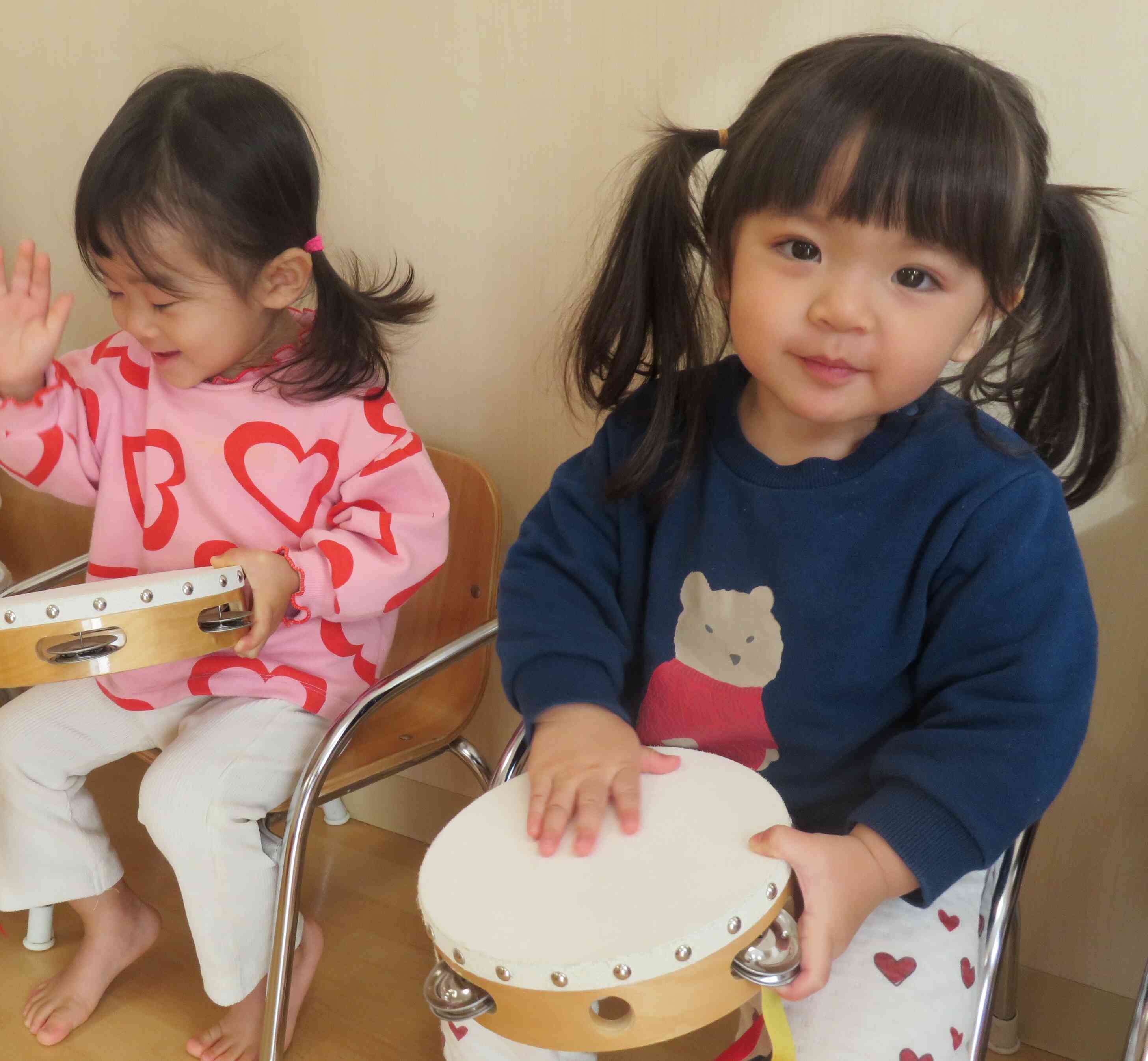 じょうずにたたけたよ(*^▽^*)