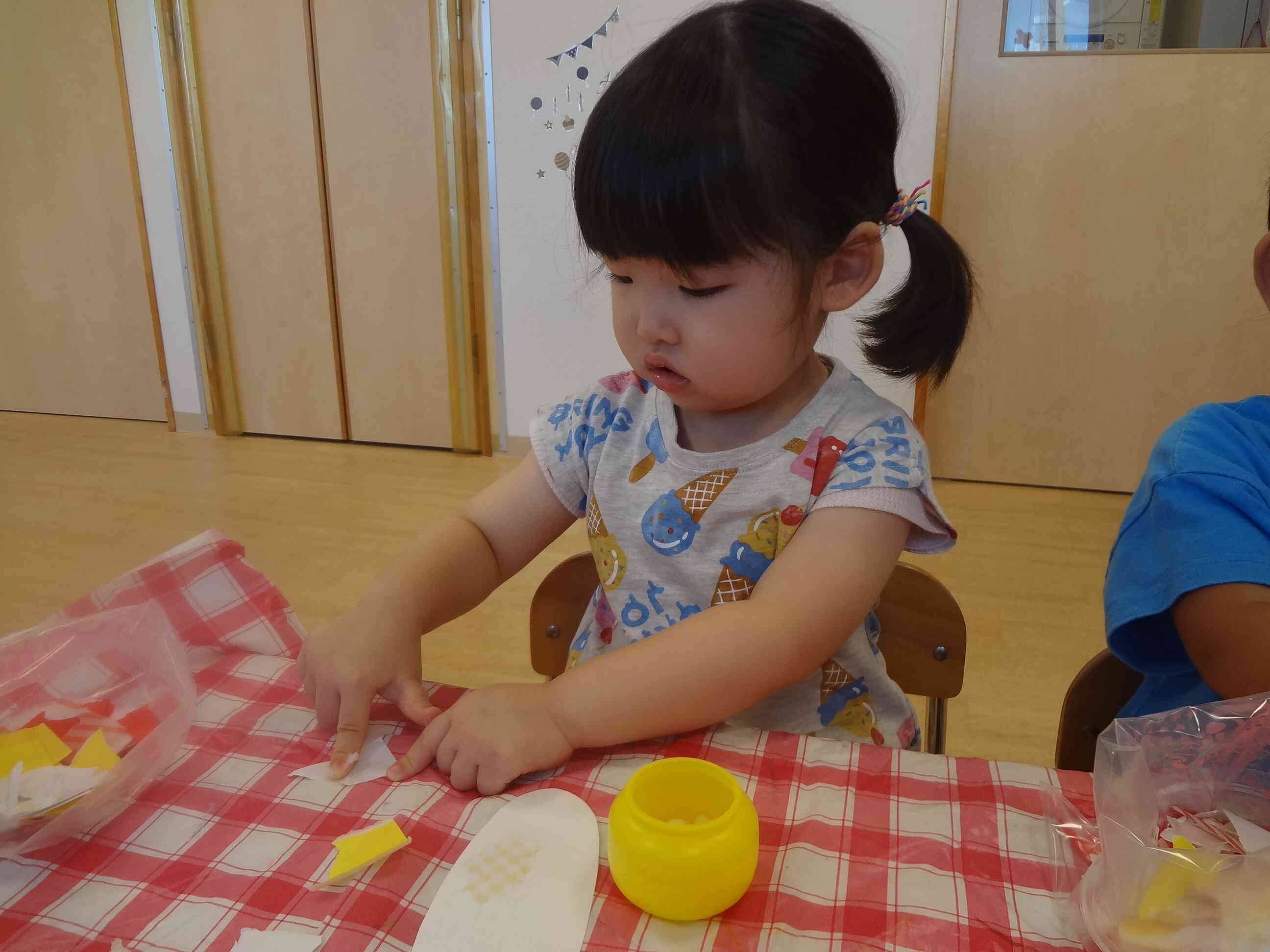 初めて糊にも触ったよ★