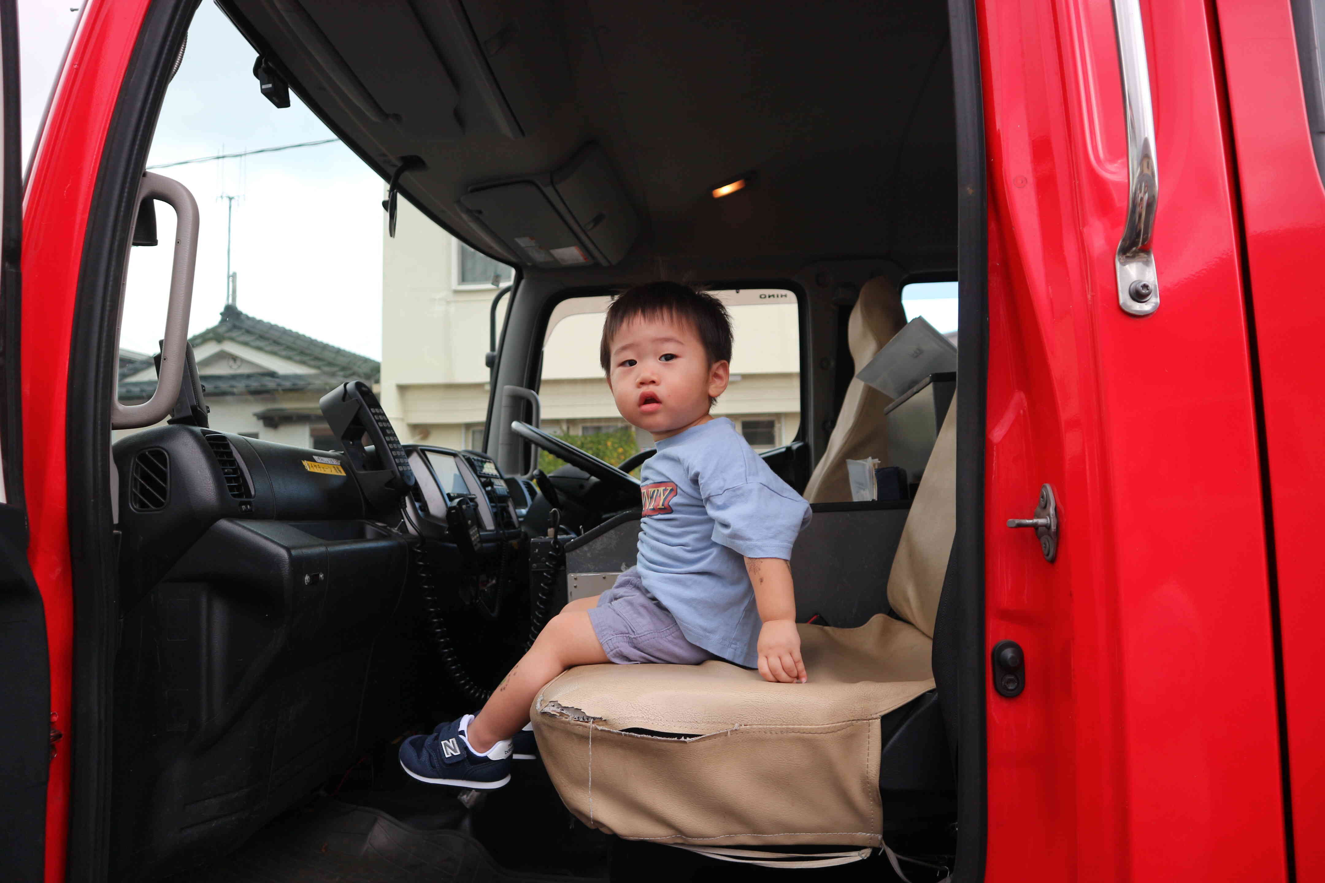 消防車にも乗せてもらったよ★