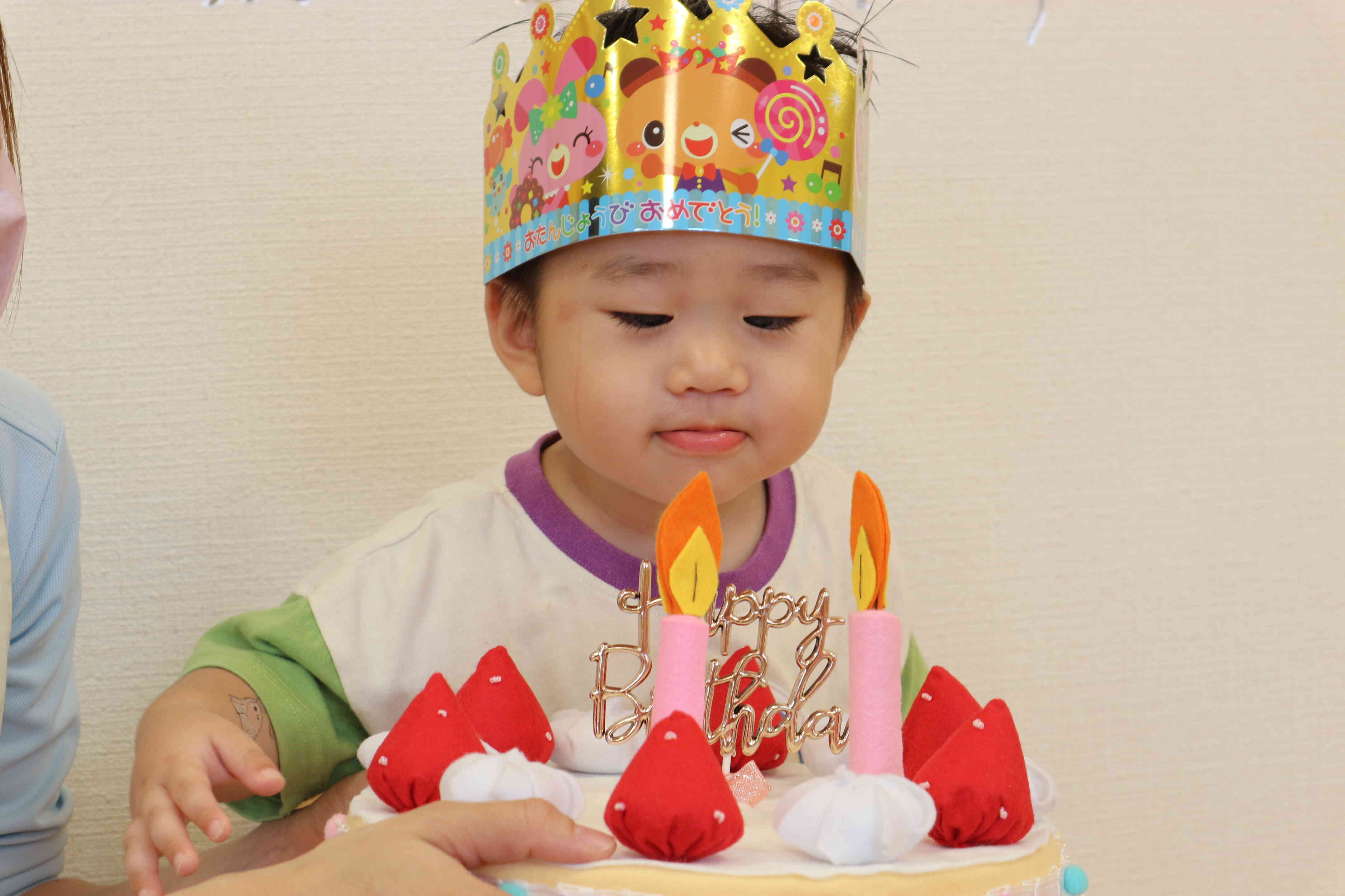 願いを込めて息を吹きました☆お誕生日おめでとう❤