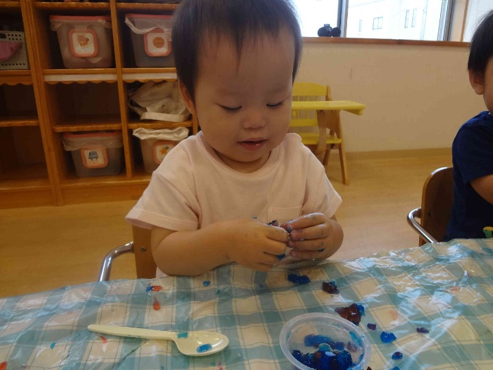 寒天遊び楽しいな＾＾