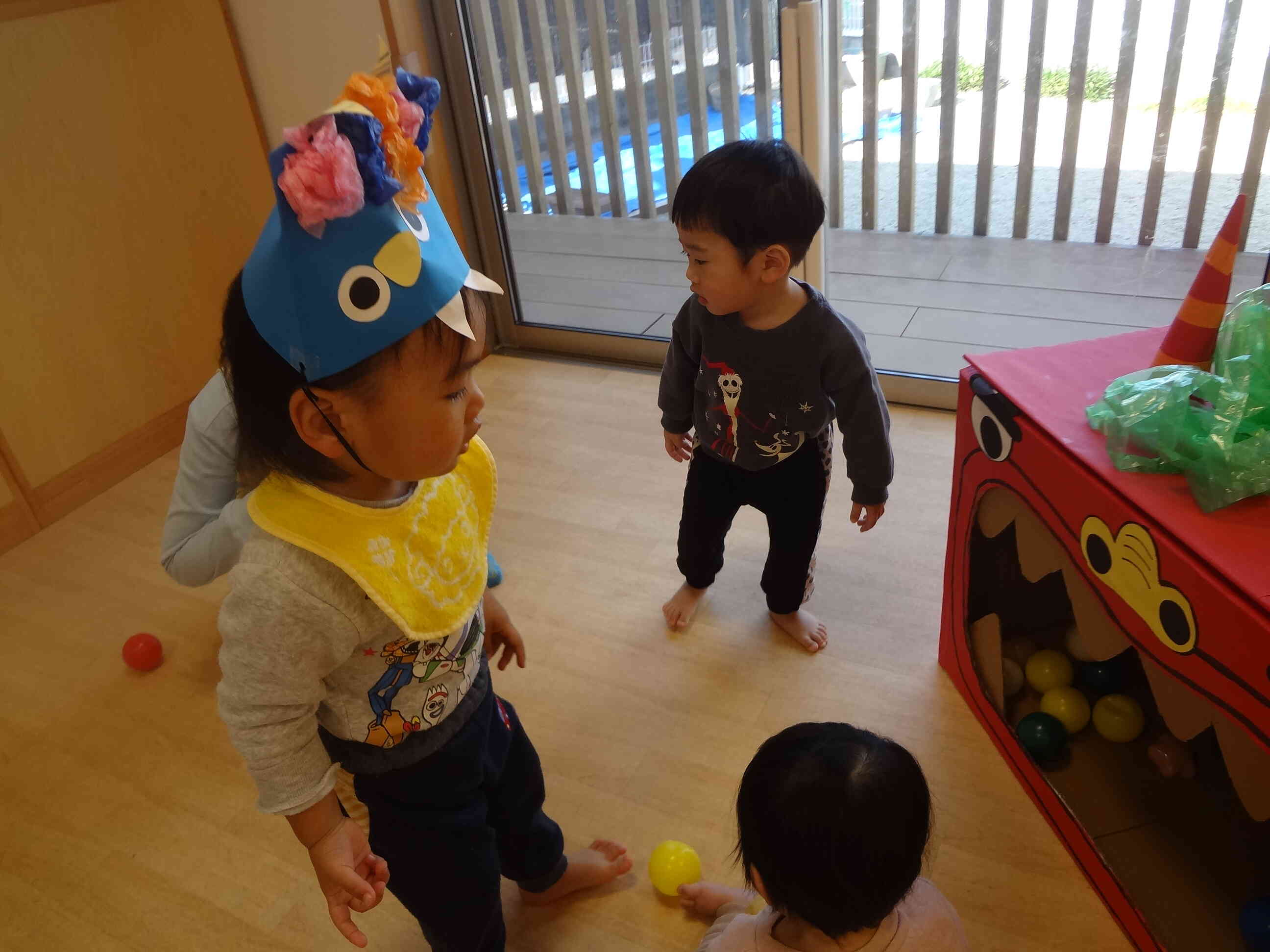 ボール投げを楽しみました！